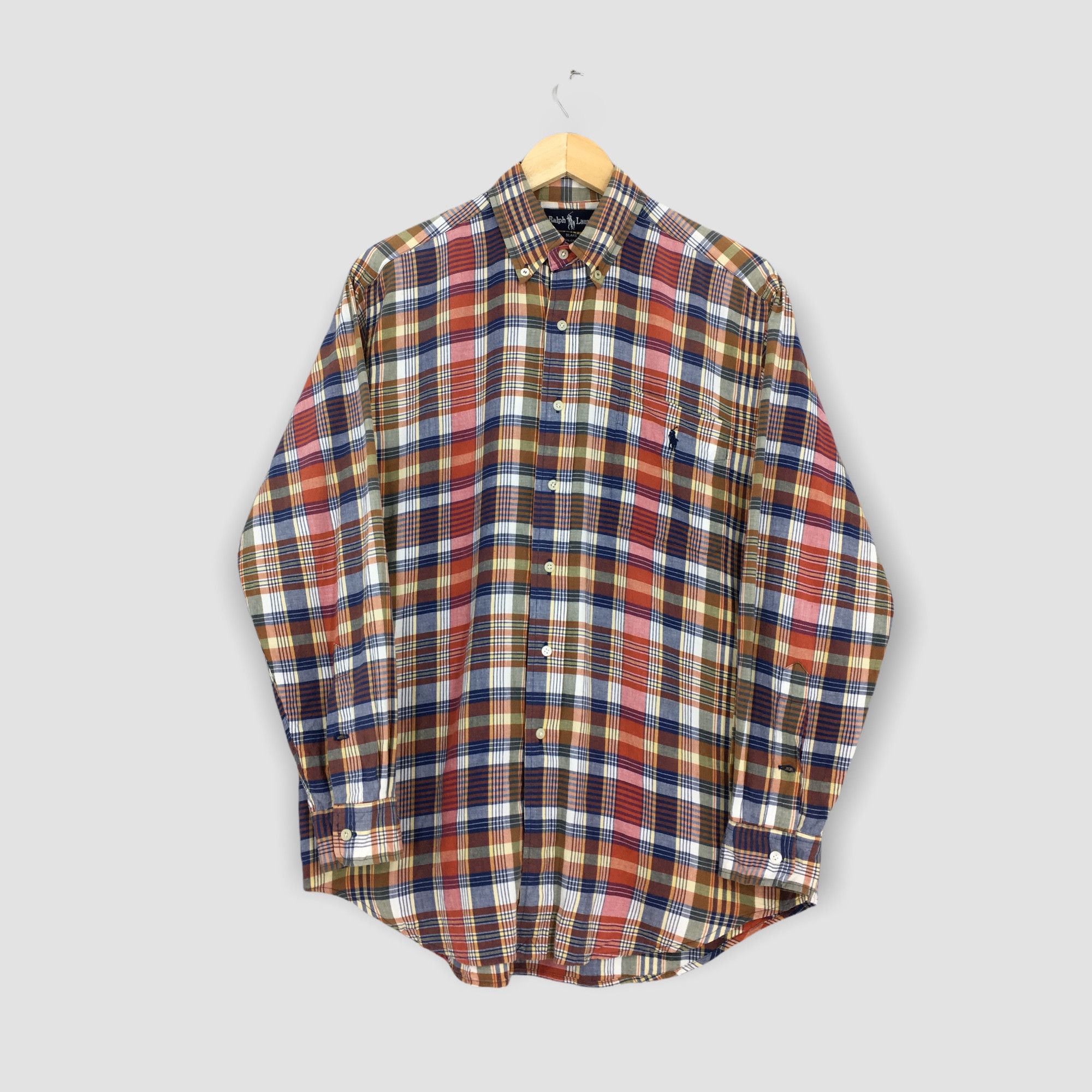 Polo Ralph Lauren × Ralph Lauren × Vintage Vintage 90's Polo Ralph Lauren Checkered Shirt Large Size US S / EU 44-46 / 1 - 1 Thumbnail