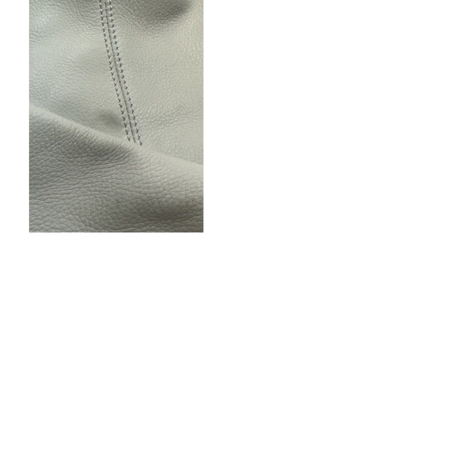 Vintage B Makowsky Shoulder Bag White Leather Handbag Black Shoulder Strap Zip Pockets Medium Womens 14in 12in Bag Width Height Bucket Purse Vintage No Size ONE SIZE - 10 Thumbnail