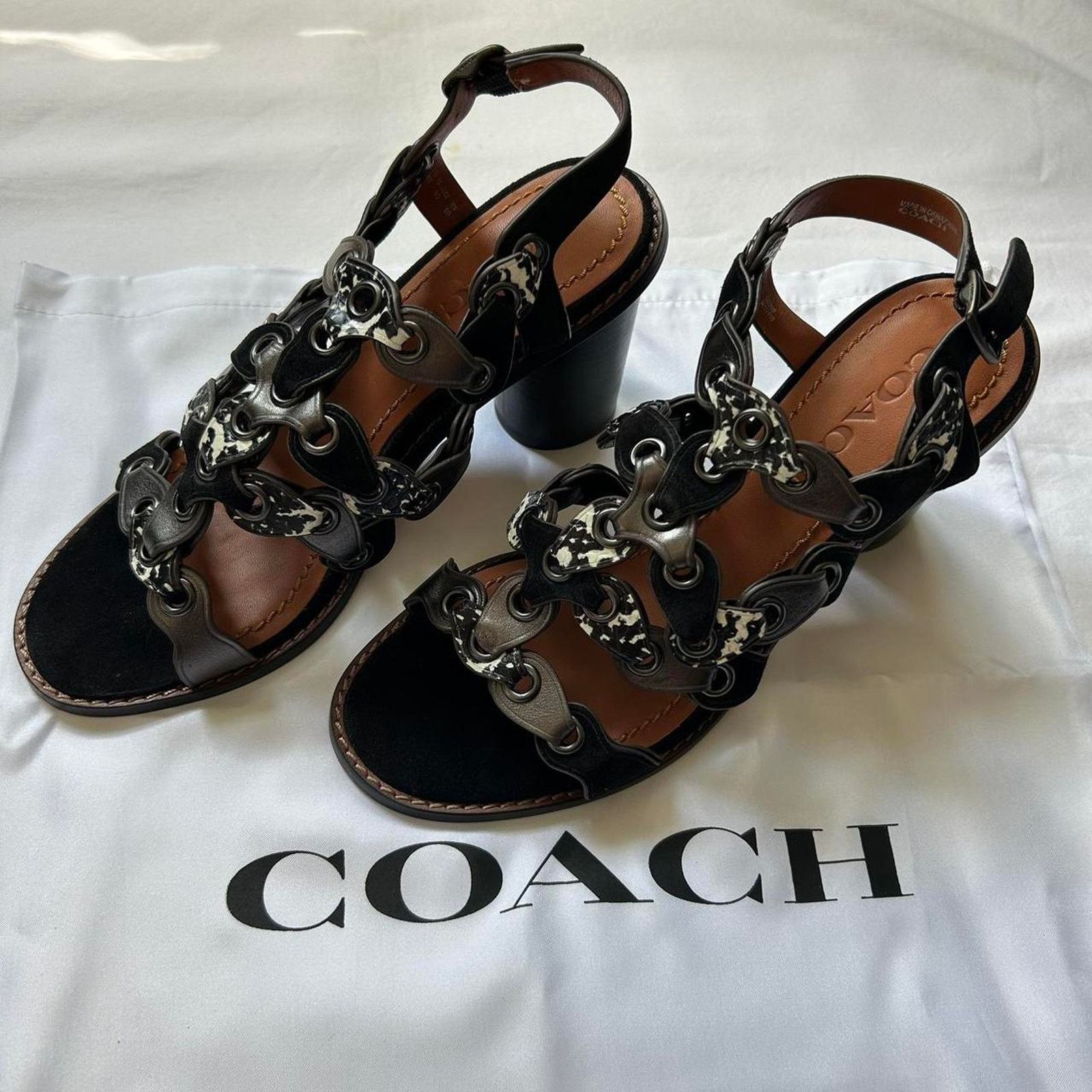 Coach Coach Mid Heel Strappy Leather Sandals Size US 6 / IT 36 - 5 Thumbnail