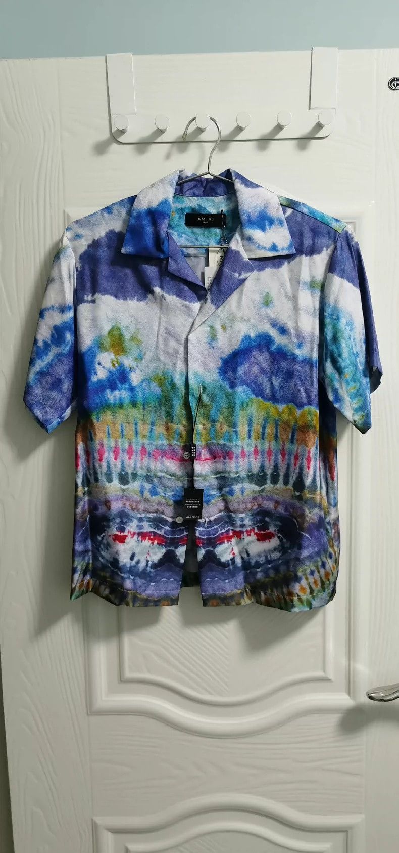 Amiri Amiri Rendering silk short-sleeved shirt 2501-Nextarrow Size US S / EU 44-46 / 1 - 1 Thumbnail