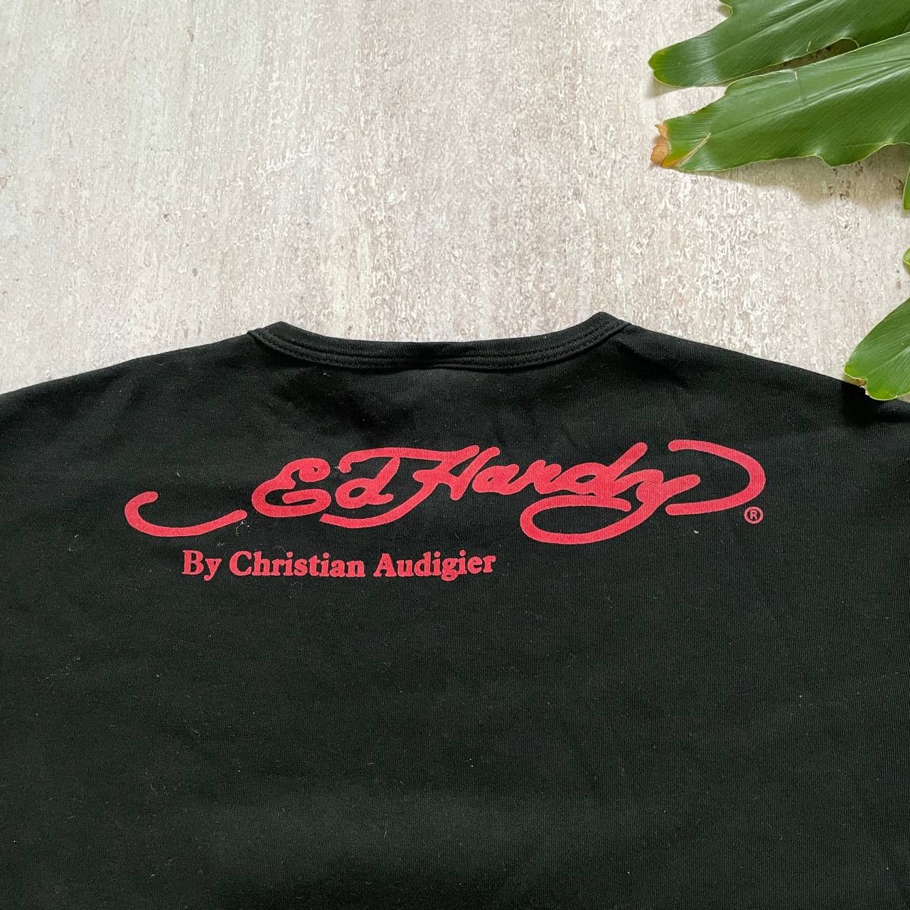 Ed Hardy × Vintage VINTAGE Y2K ED HARDY ALL OVER PRINT BOXY GLAMOUR RARE TEE Size L / US 10 / IT 46 - 5 Thumbnail