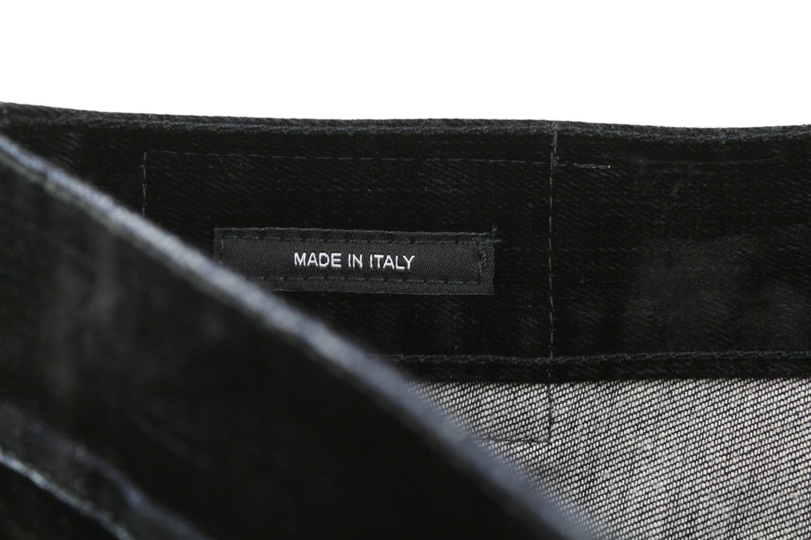 R13 ROMEO 28 Flocked Black Velvet Cropped Low Rise Dark 86242 Size 28" / US 6 / IT 42 - 7 Thumbnail