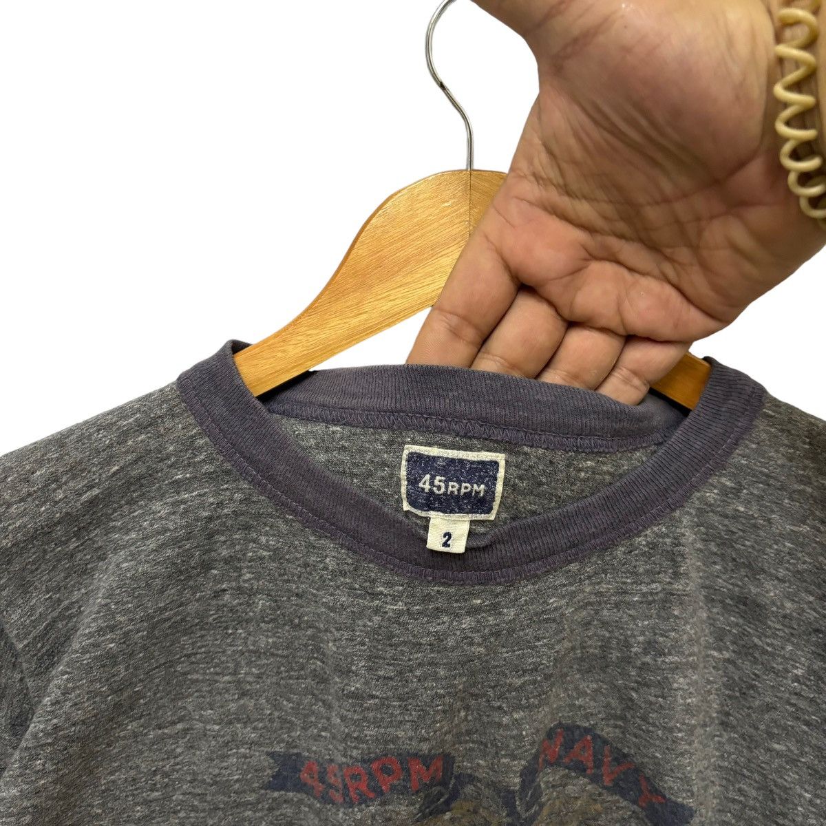45rpm × Japanese Brand 45 Rpm Rip Off Navy Graphic Design Tshirt Size US L / EU 52-54 / 3 - 5 Thumbnail