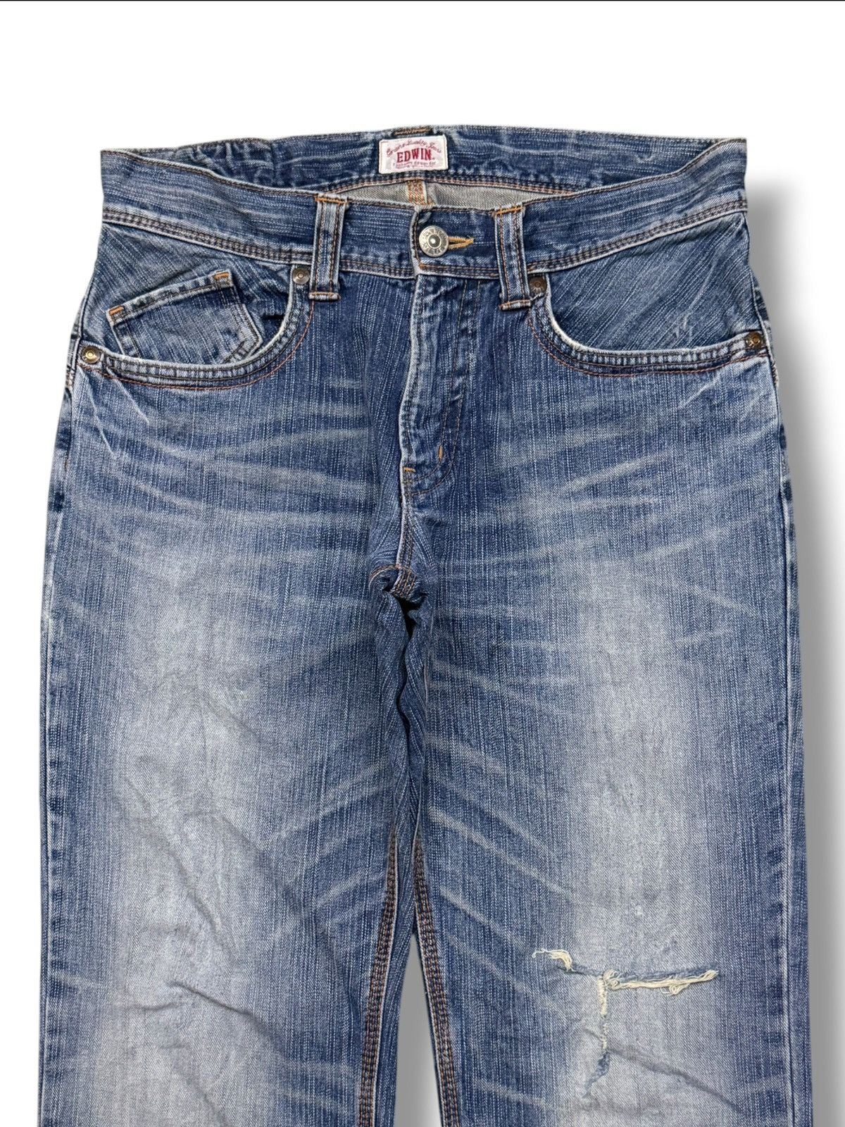 Edwin Vintage Edwin 411XVS Japan Denim Jeans | Y2K Bootcut | W34 Size US 34 / EU 50 - 4 Thumbnail