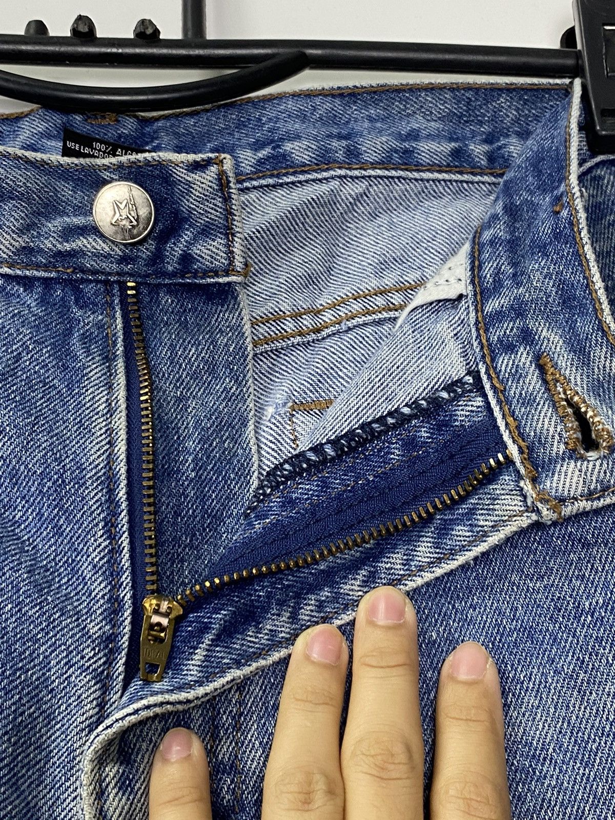 Japanese Brand × Vintage Threestar Denim Size US 34 / EU 50 - 10 Thumbnail