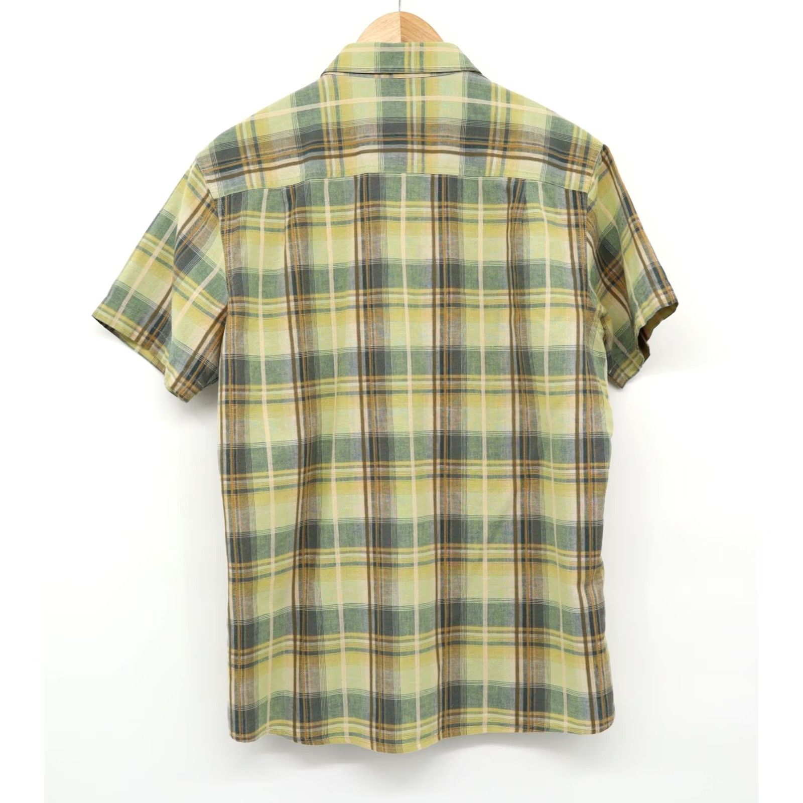 Vintage Kuhl Shirt Outdoor Plaid L Yellow Cotton/Linen Short Sleeve Button-Up Mens Size US L / EU 52-54 / 3 - 2 Thumbnail