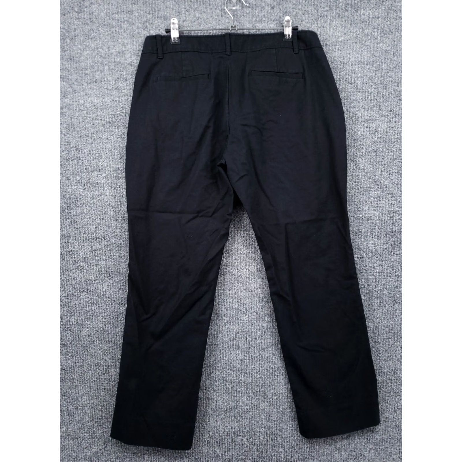 Gap Gap Pants Womens 10 Black Chino Mid-Rise Straight Slim Crop Ankle Flat Front Size 24" / US 00 / IT 34 - 2 Thumbnail