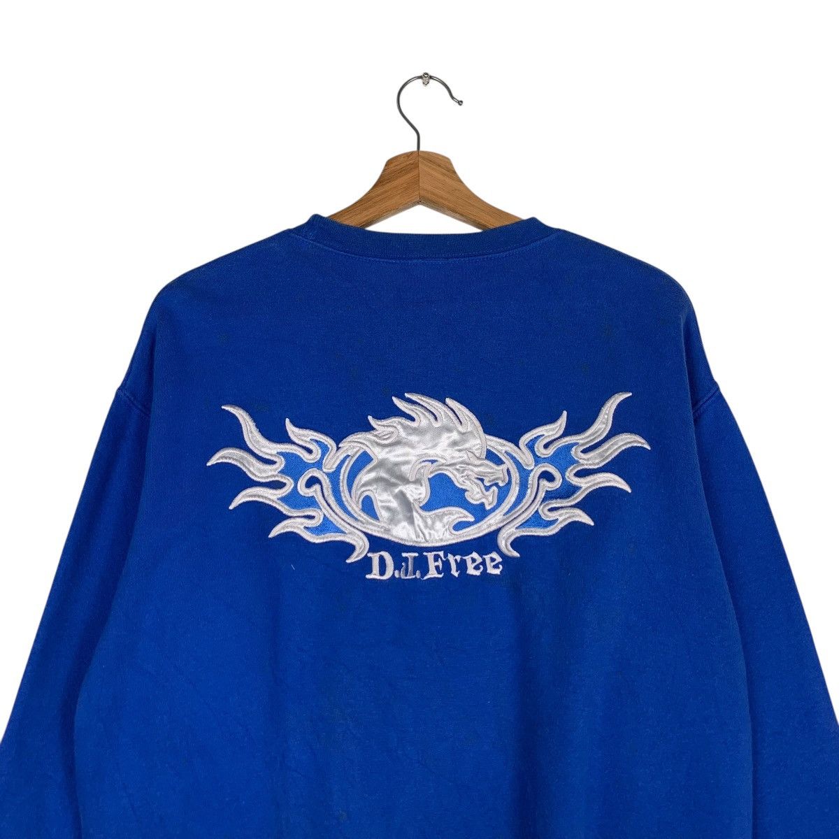 Japanese Brand DJ FREE Embroidery Big Logo Crewneck Sweatshirt #1447-C65 Size US M / EU 48-50 / 2 - 2 Thumbnail