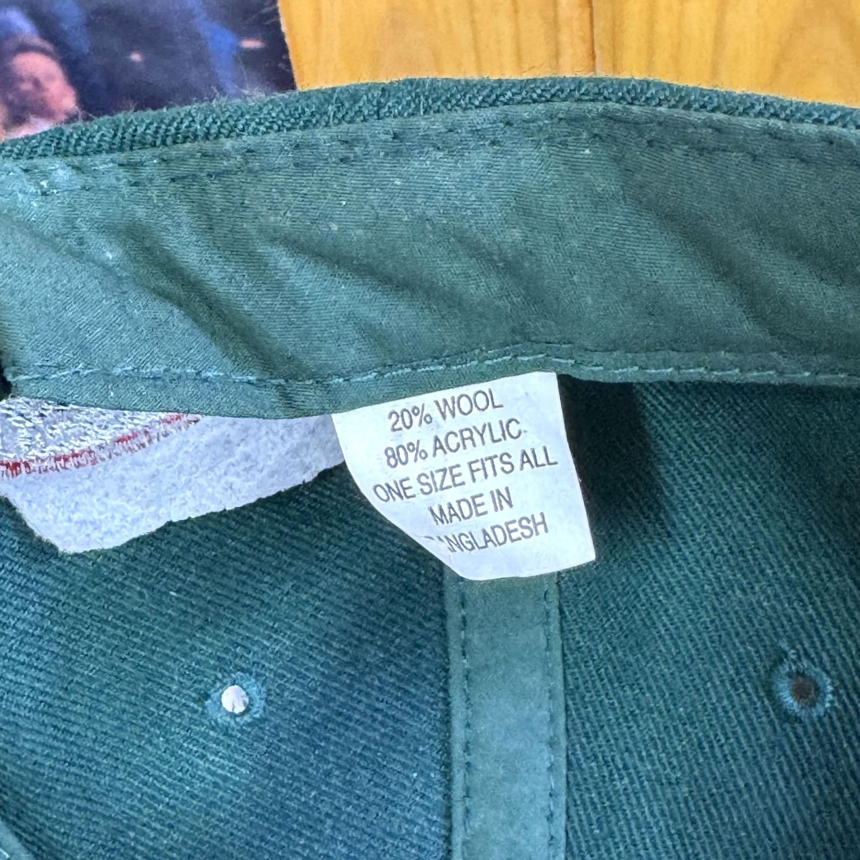 Vintage VINTAGE Jesus Is My Boss Hat Cap Snap Back Green Embroidered Wool Christian Mens Faith Size ONE SIZE - 7 Thumbnail