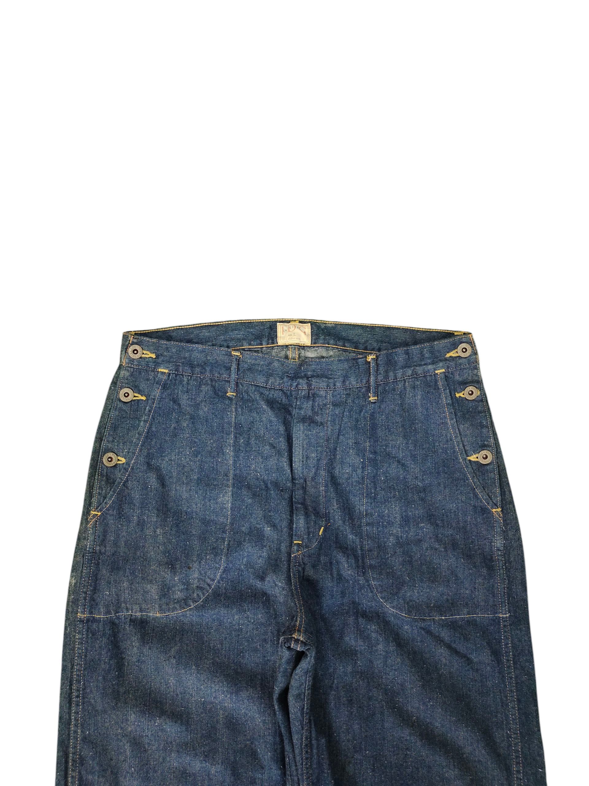 Number (N)ine × Undercover Idg Indigo Japan Buckle Back Fatigue Denim Pants Nam Era Size US 34 / EU 50 - 2 Thumbnail