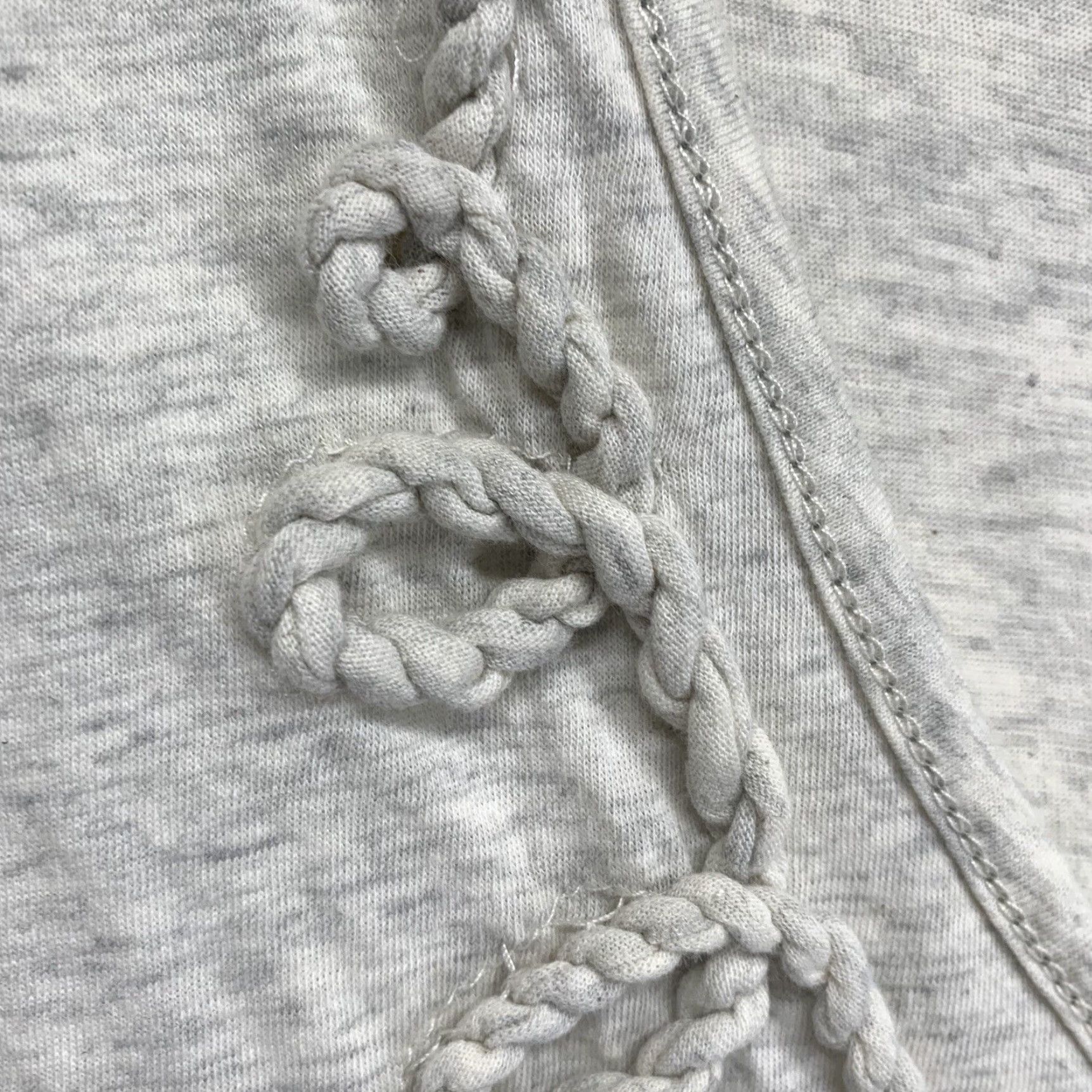Vintage Chelsea & Violet Blouse Women Large Gray V-Neck Knit Cotton Embroidered Pullover Casual Sleeve Womens Size L / US 10 / IT 46 - 7 Thumbnail