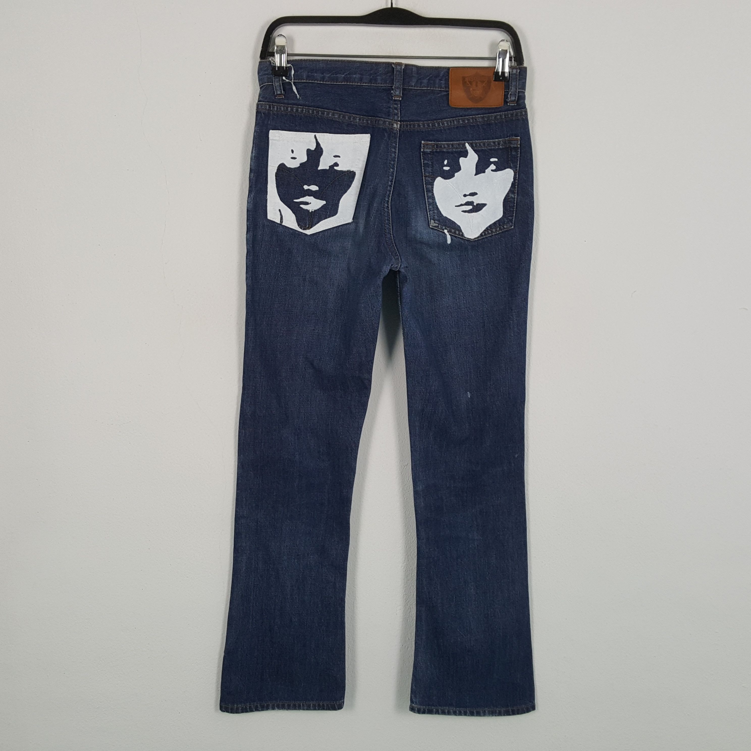 HYSTERIC GLAMOUR X Raiders Style Japanese Brand Custom Jeans