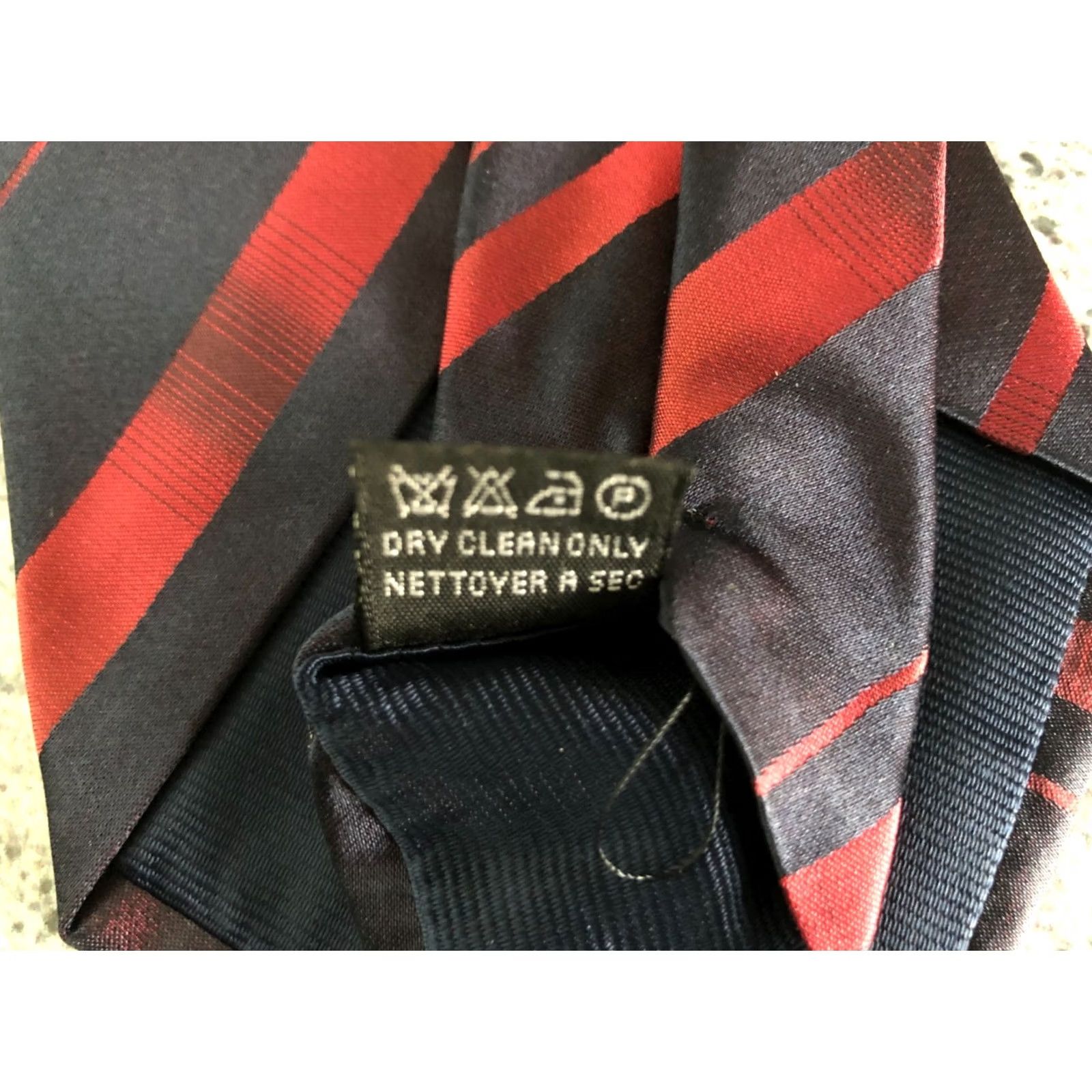 Dolce & Gabbana Dolce&Gabbana Tie Dark Blue Silk Striped Necktie Men's Silk Tie Classic Pattern Adjustable Clip Width Classic Vintage: No Size ONE SIZE - 7 Thumbnail