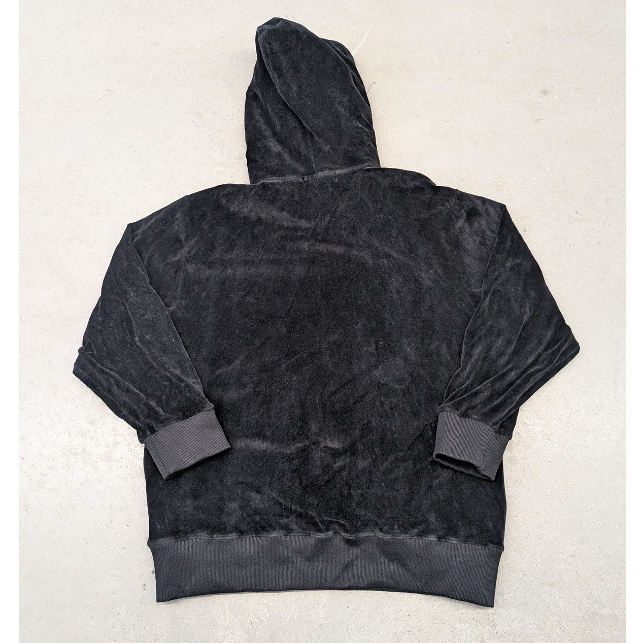 Ralph Lauren × Vintage Vintage Ralph Lauren Polo Sport Black Velour USA hoodie Size US L / EU 52-54 / 3 - 5 Thumbnail