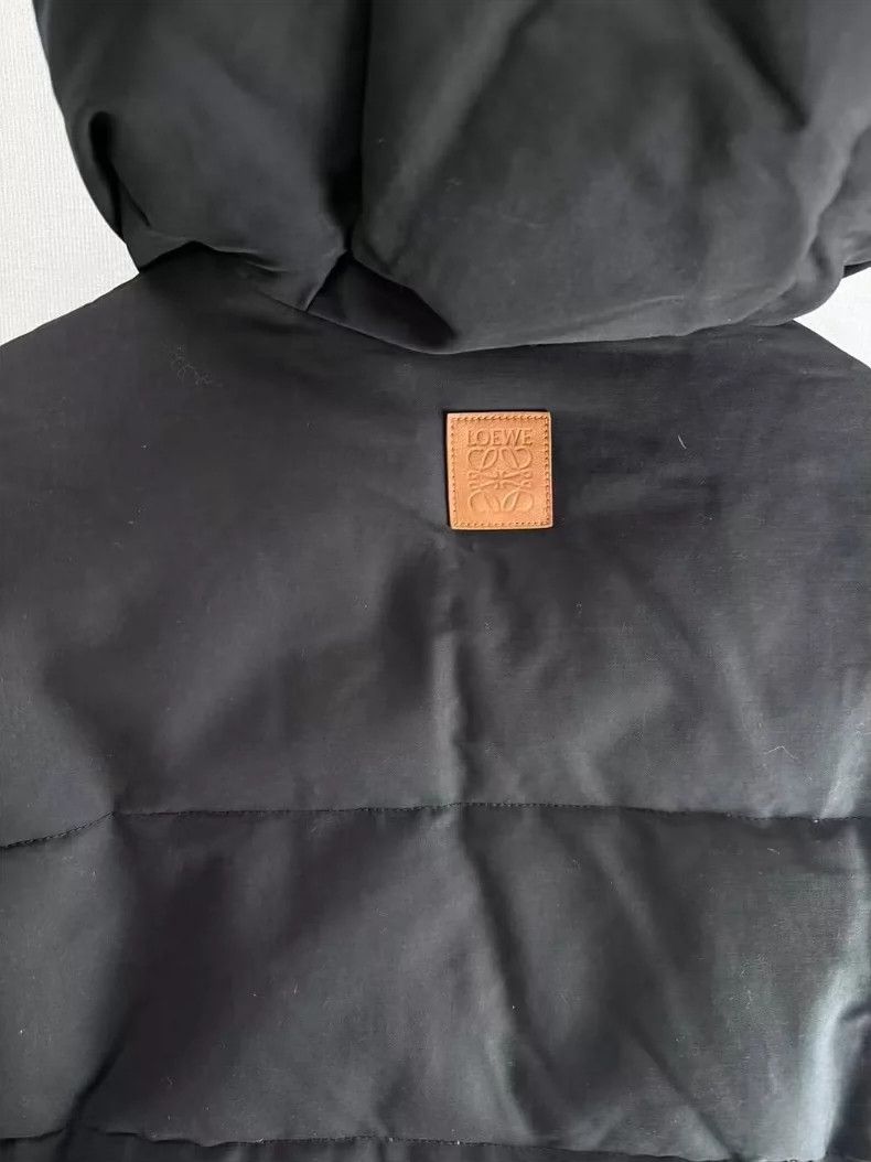 Loewe LOEWE Black leather zipper bread down jacket Size XS / US 0-2 / IT 36-38 - 4 Thumbnail