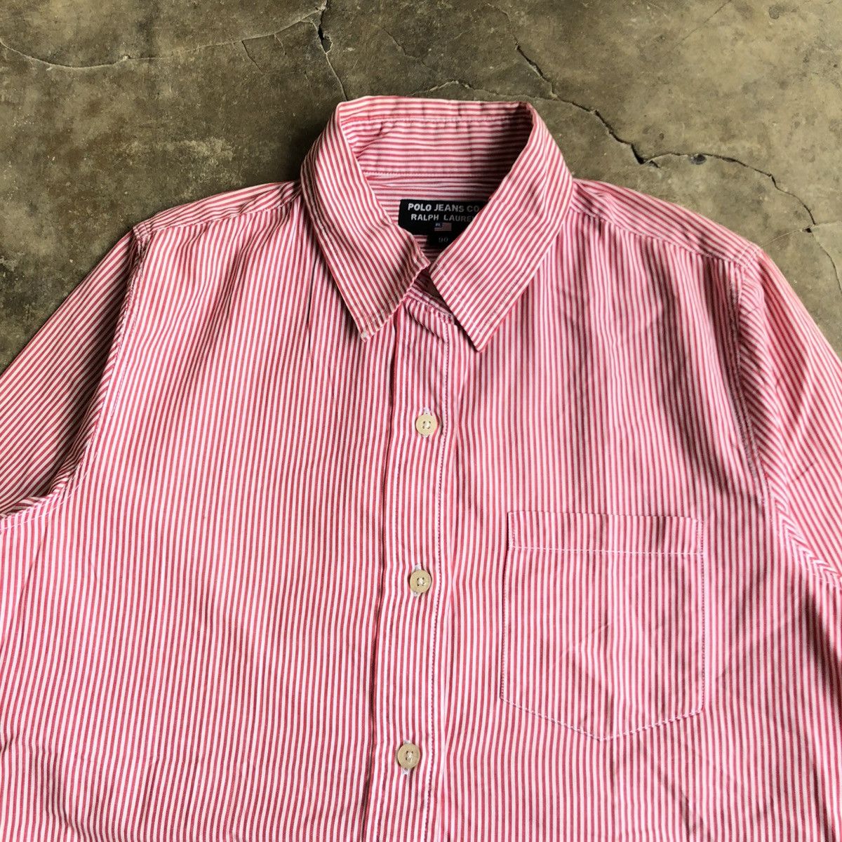 Polo Ralph Lauren Vintage Polo Jeans Co. Ralph Lauren Stripe Shirt Pink Size US S / EU 44-46 / 1 - 3 Thumbnail