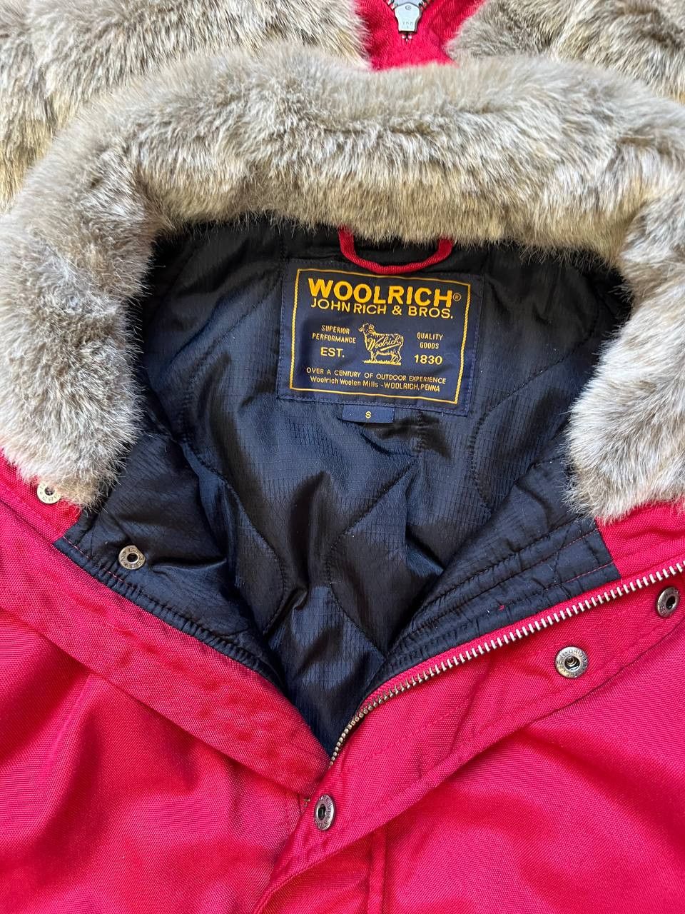Woolrich Woolen Mills DSQUARED type Woolrich Bomber Jacket Faux Fur Hood Size US M / EU 48-50 / 2 - 6 Thumbnail