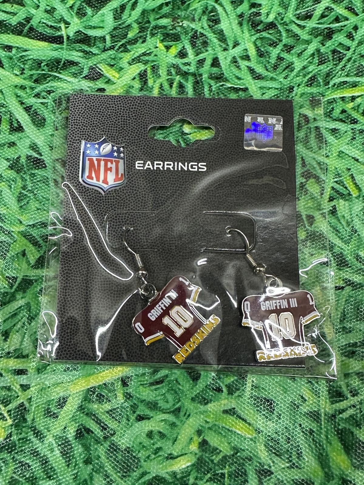 NFL Washington Redskins RG3 Earrings NFL NEW Size ONE SIZE - 1 Thumbnail