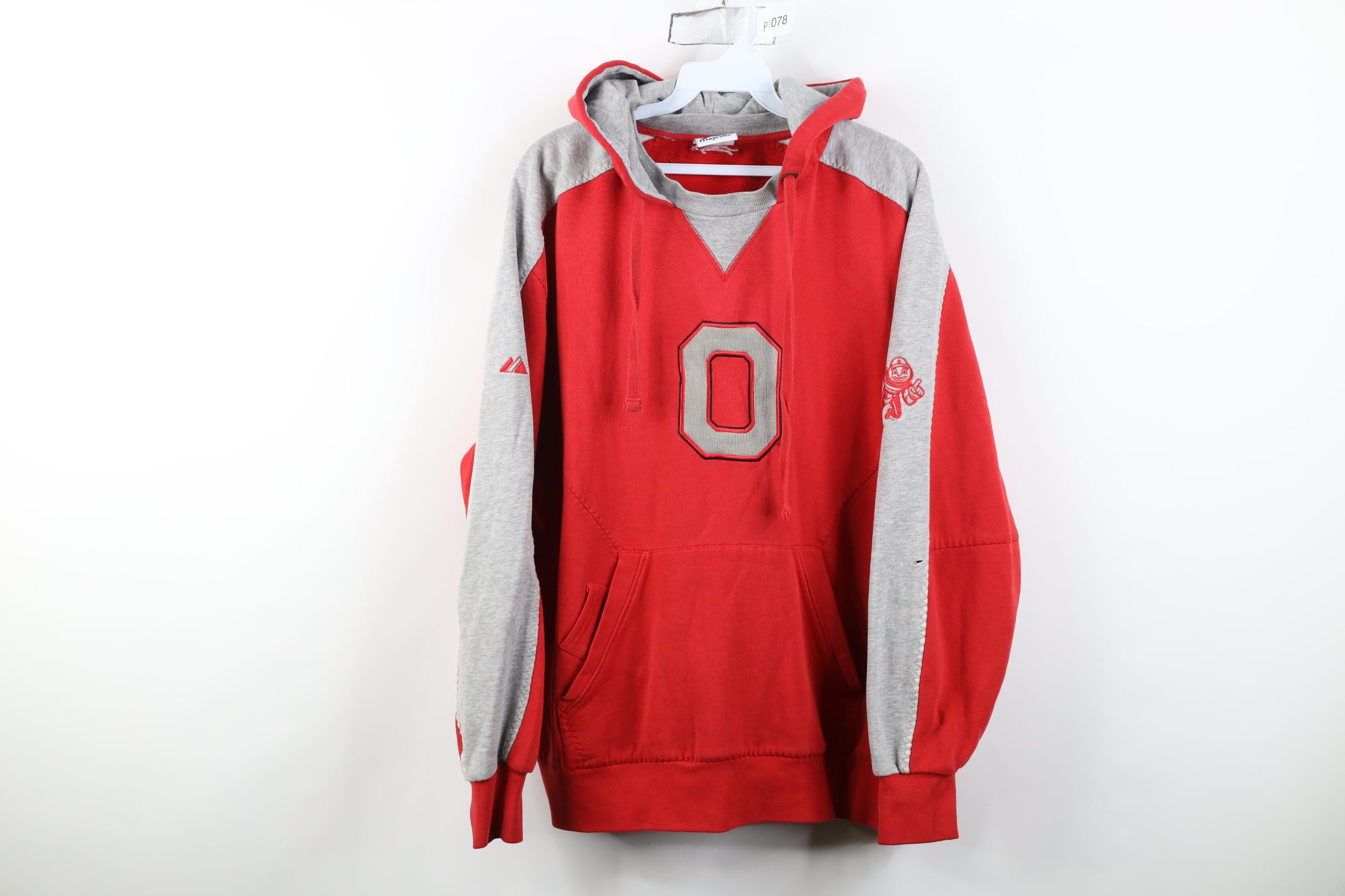 Majestic Vintage Majestic Ohio State University After Hood Hoodie Red Size US XL / EU 56 / 4 - 1 Thumbnail