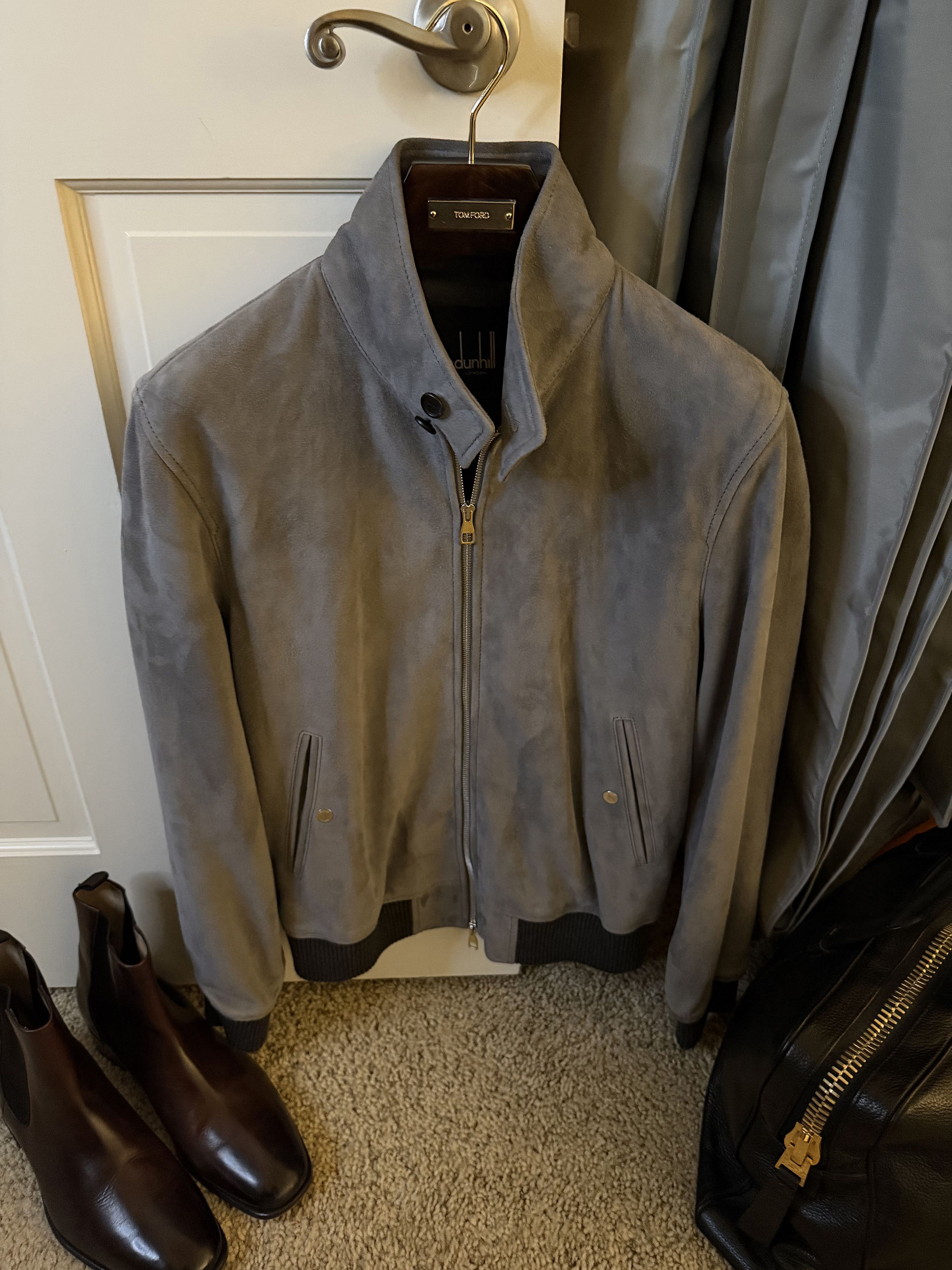 Alfred Dunhill Best Dressed Very Rare $7700 DUNHILL Soft Lamb Suede Jacket Size US M / EU 48-50 / 2 - 11 Thumbnail