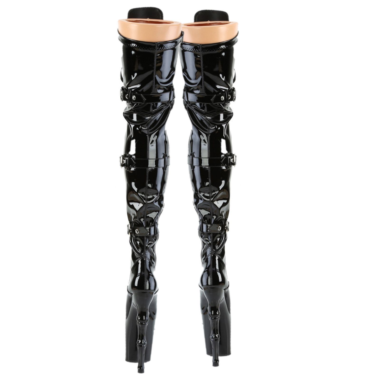 Other Rapture Black Patent Skull & Bones 8" High Heel Platform Thi Size US 9 / IT 39 - 4 Thumbnail