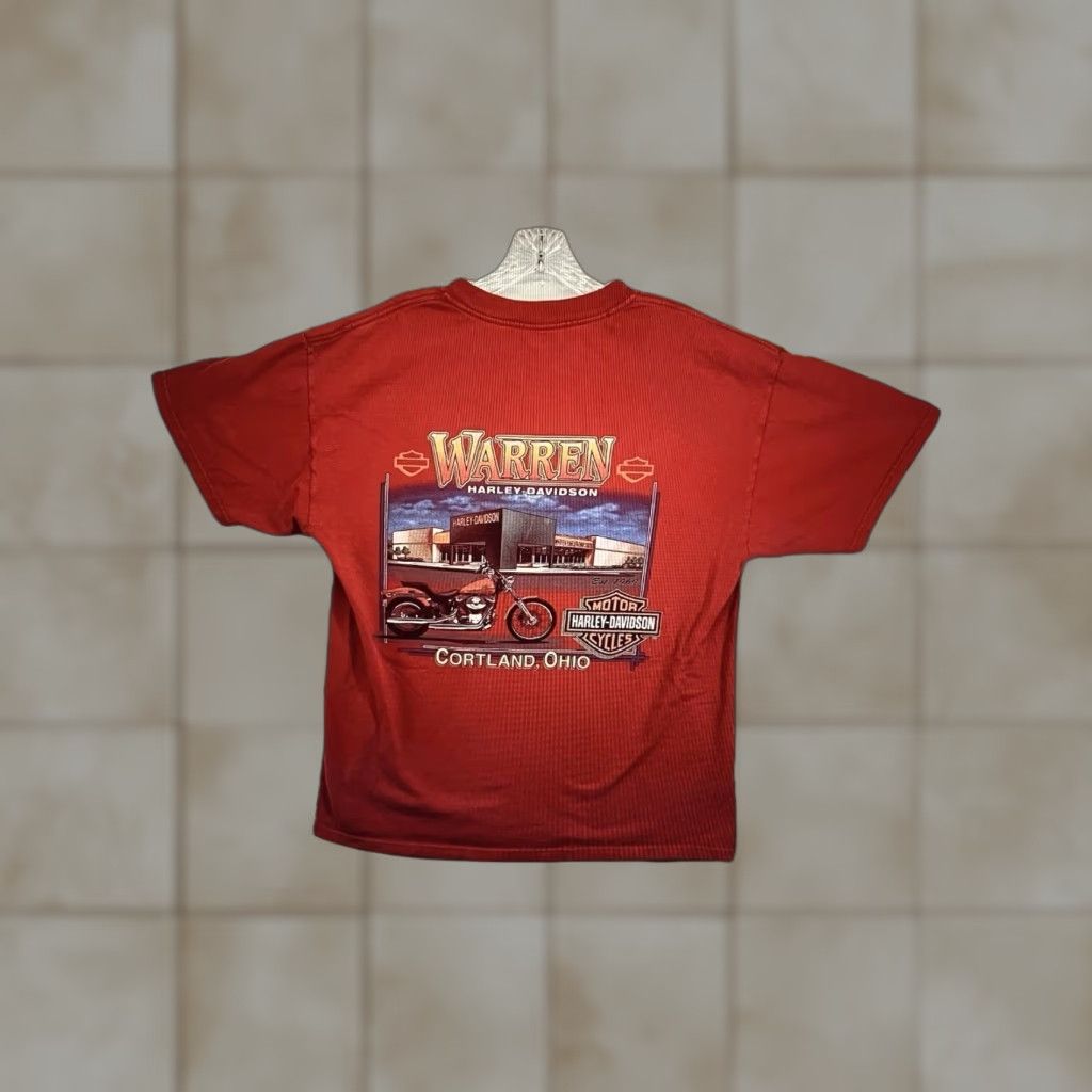Harley Davidson Vintage Harley Davidson Men’s T-Shirt Medium Red Graphic Print Motorcycle Biker 2000s Size US M / EU 48-50 / 2 - 1 Thumbnail
