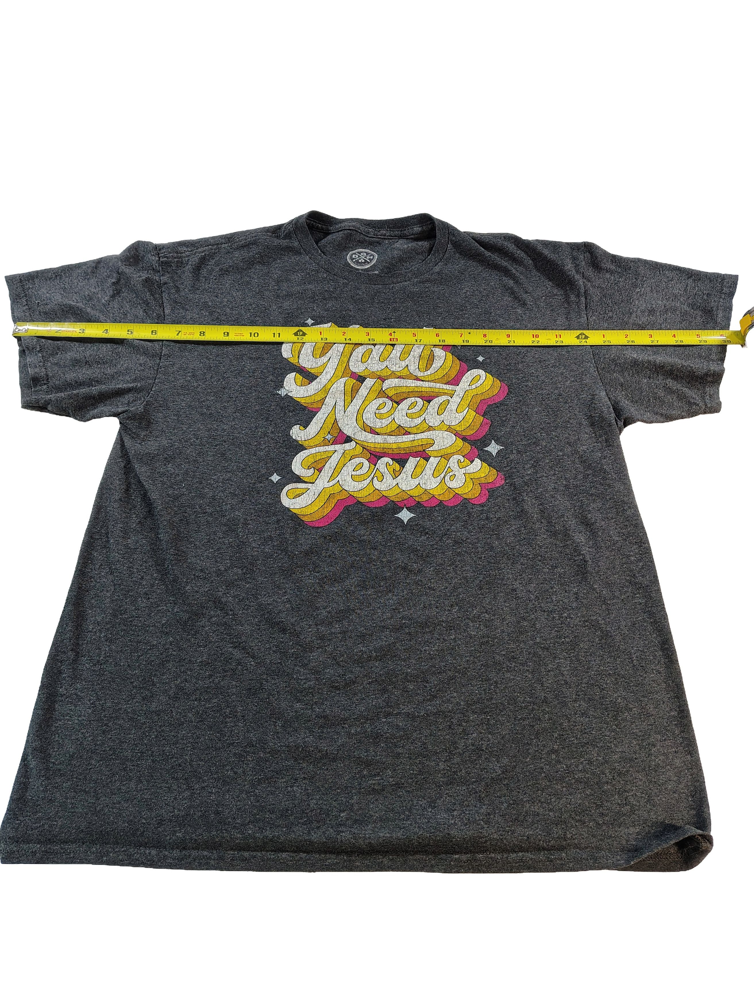 Other Men's Large Dark Grey "Ya'll Need Jesus" Graphic T-Shirt Size US L / EU 52-54 / 3 - 4 Thumbnail