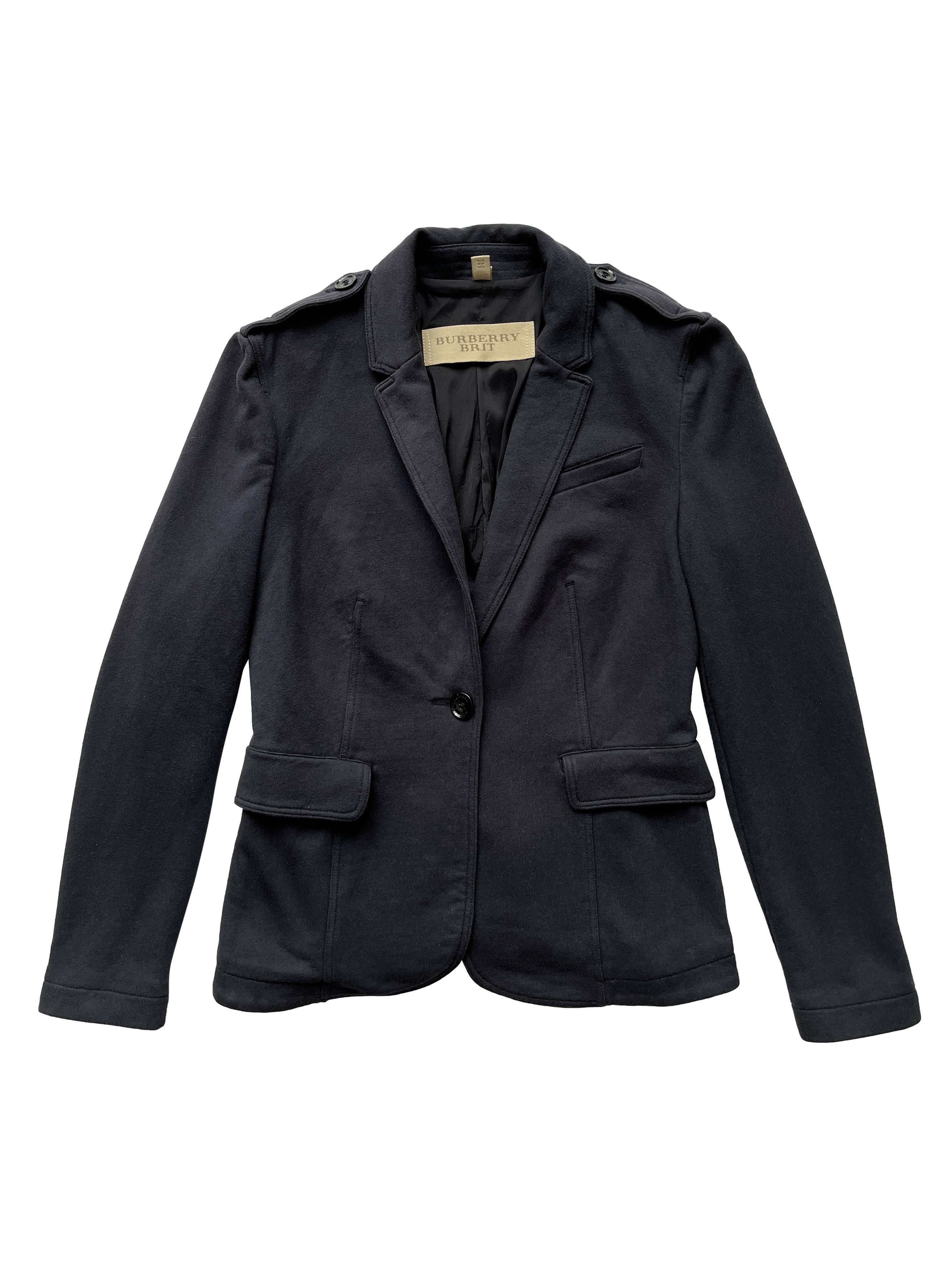Burberry ⚡️QUICK SALE⚡️Burberry Navy Jacket Blazer with Epaulettes Size M / US 6-8 / IT 42-44 - 1 Thumbnail
