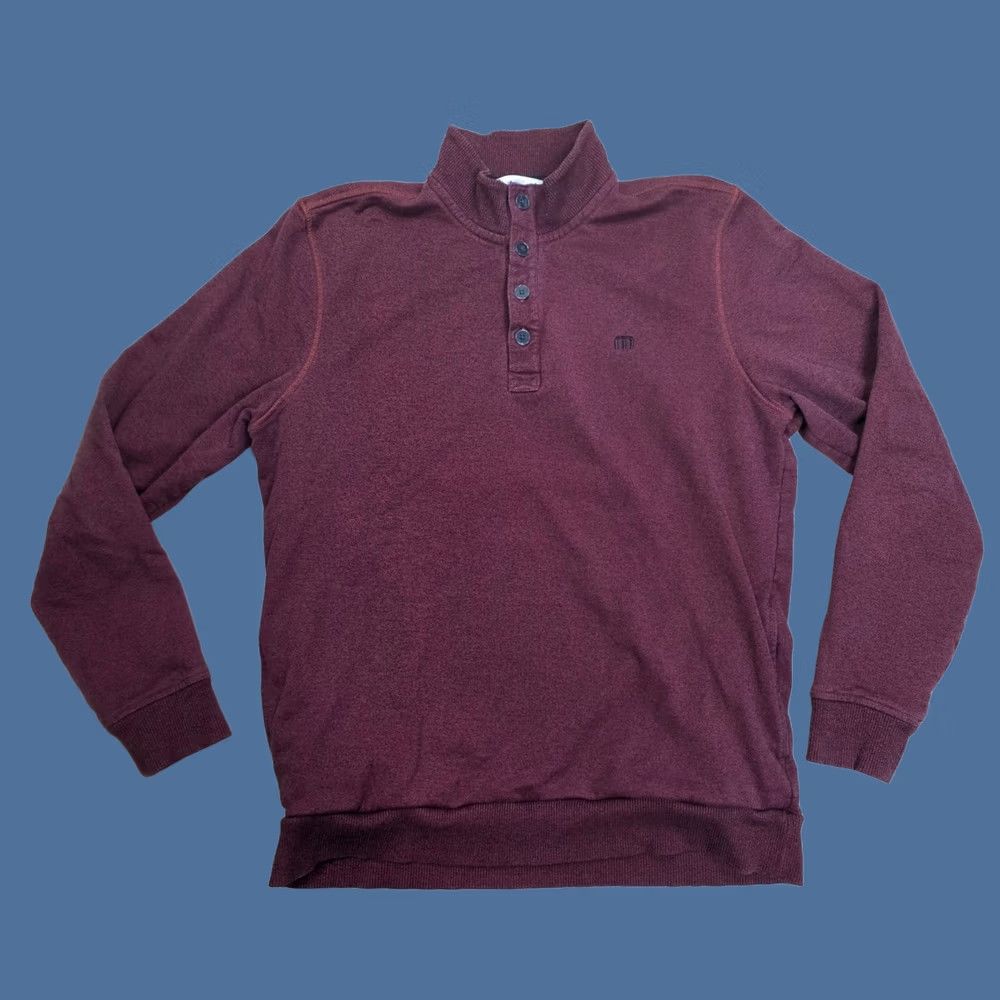 TravisMathew Travis Mathew Maroon Quarter Button Pullover Sweatshirt - Large Size US L / EU 52-54 / 3 - 1 Thumbnail