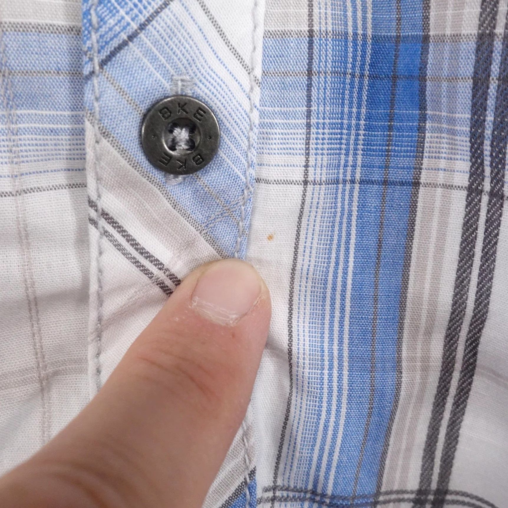 BKE BKE Shirt Mens XL Blue Plaid Long Sleeve Button-Up Athletic Fit Western Size US XL / EU 56 / 4 - 5 Thumbnail