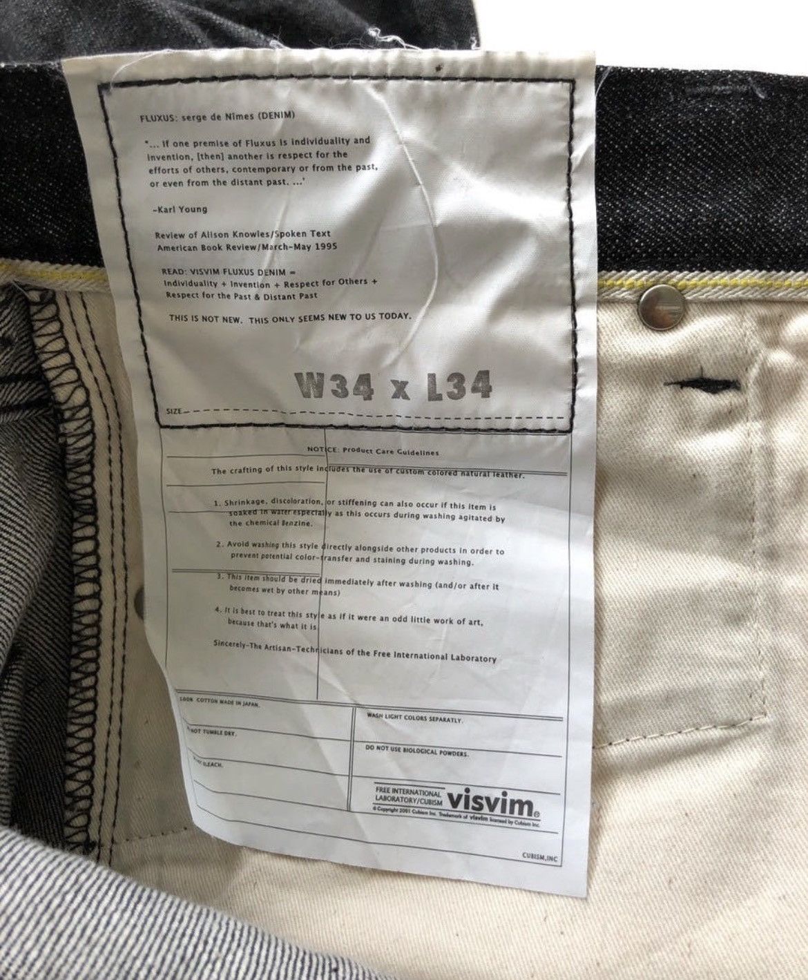Visvim RARE🔥VISVIM Cubism Indigo Fluxus Serge Nimus Denim Size US 32 / EU 48 - 14 Thumbnail
