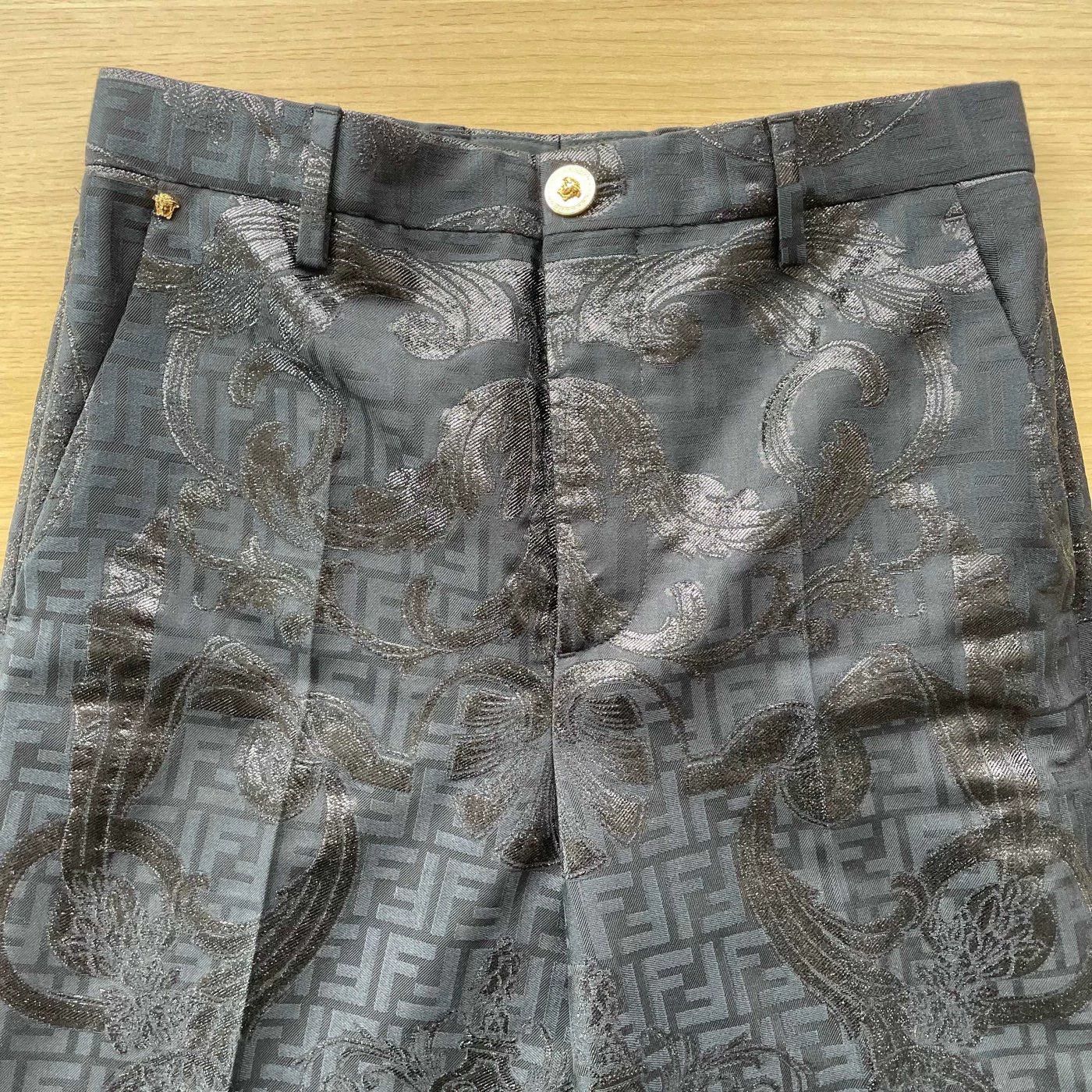 Versace Versace x FENDI Runway Men's Black 44 Suit Unused Size 44R - 5 Thumbnail