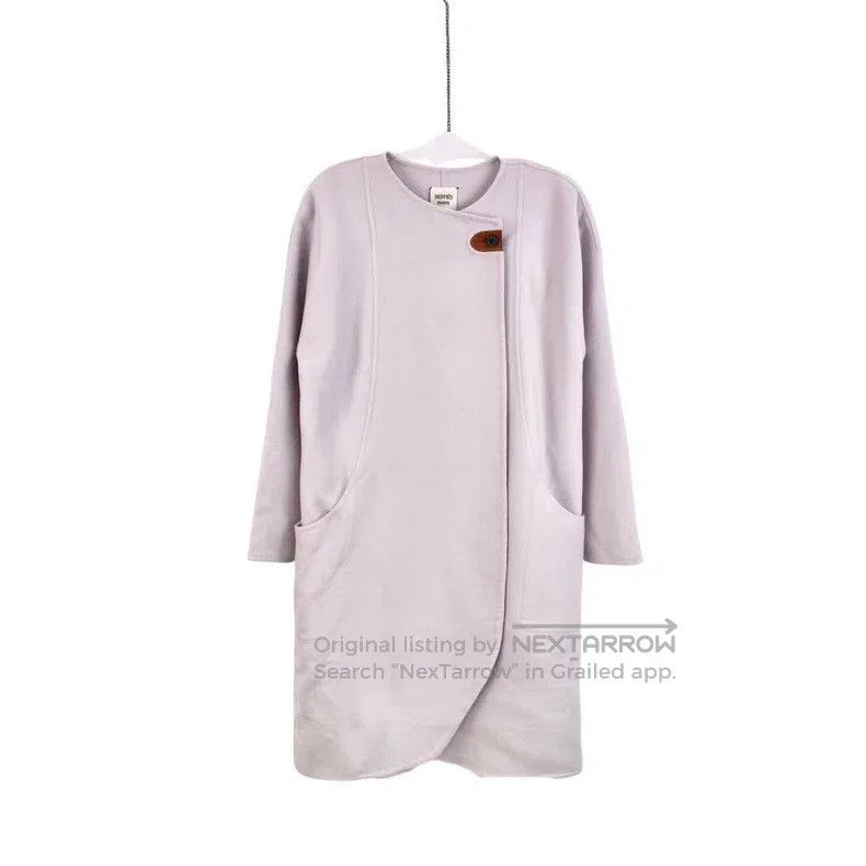 Hermes Hermes Cashmere Purple Mixed Leather Cashmere Coat Size XS / US 0-2 / IT 36-38 - 1 Thumbnail