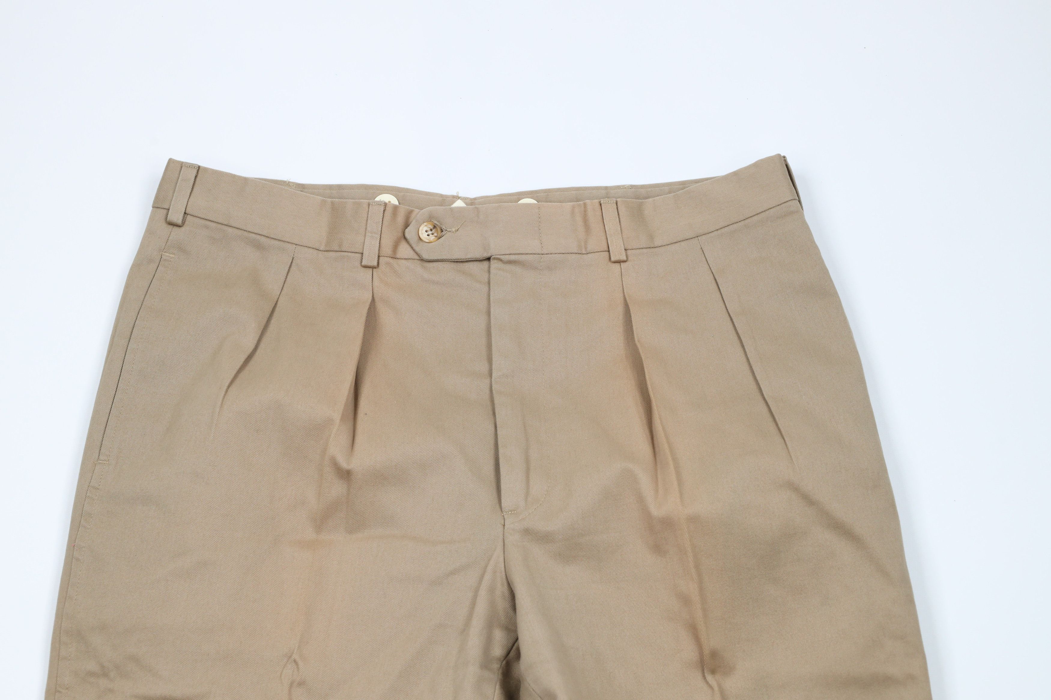 Lands' End × Vintage Vintage 90s Lands End Pleated Wide Leg Chino Pants USA Size US 36 / EU 52 - 2 Thumbnail