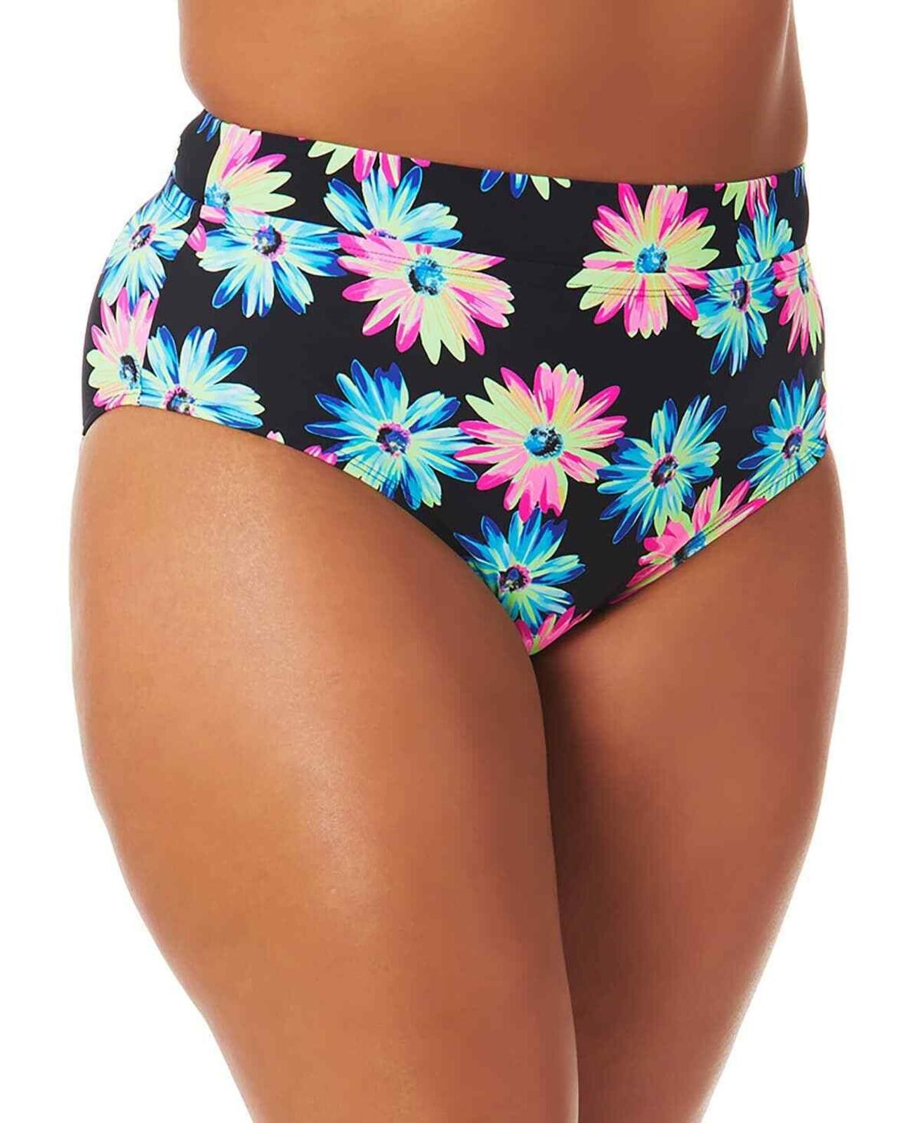 Other California Waves Plus Size Gerber Daisy High-Waist Bikini Size ONE SIZE - 3 Thumbnail