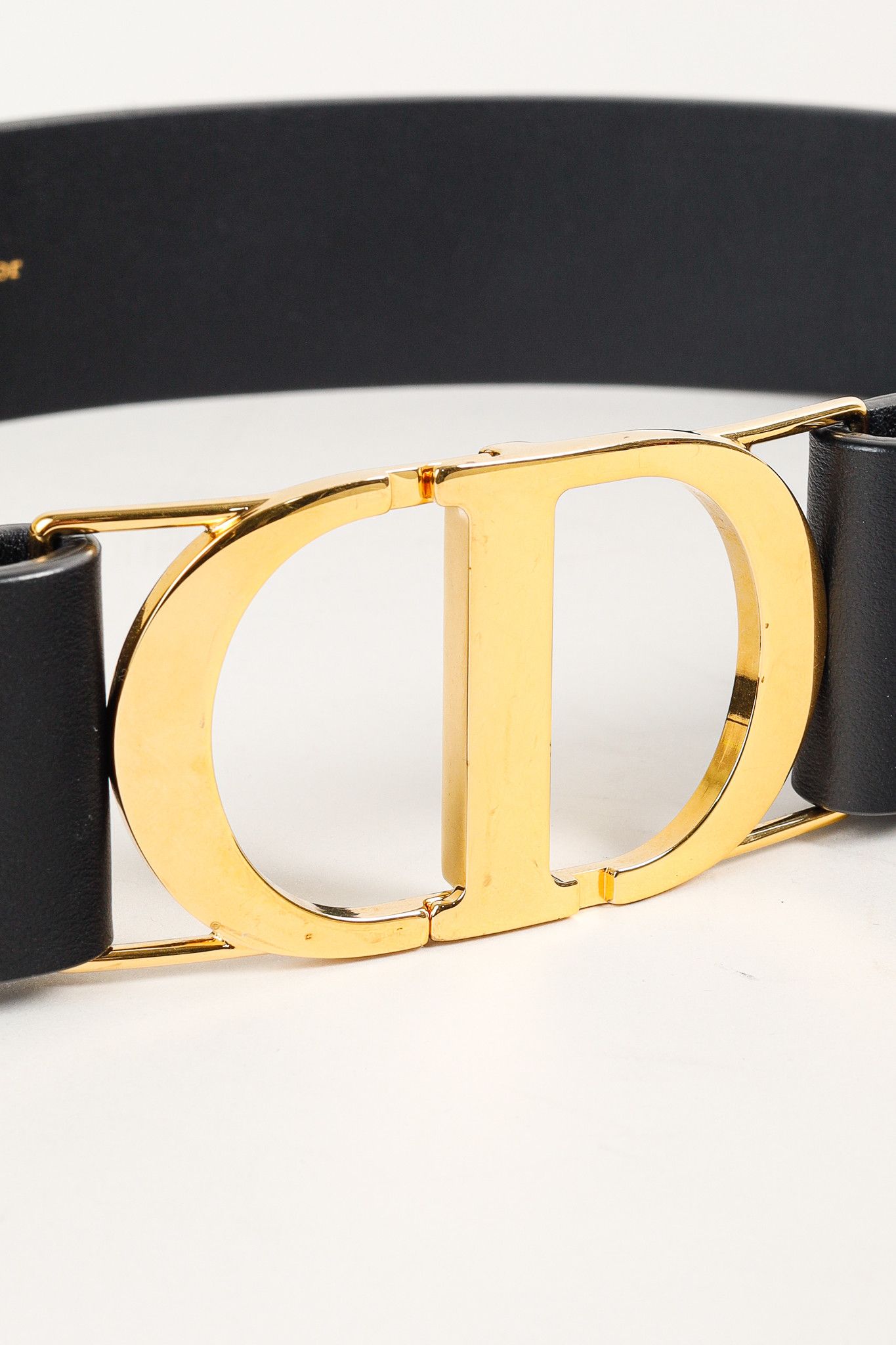 Dior Christian Dior 30 Montaigne Black Leather CD-Buckle Belt Size ONE SIZE - 3 Thumbnail