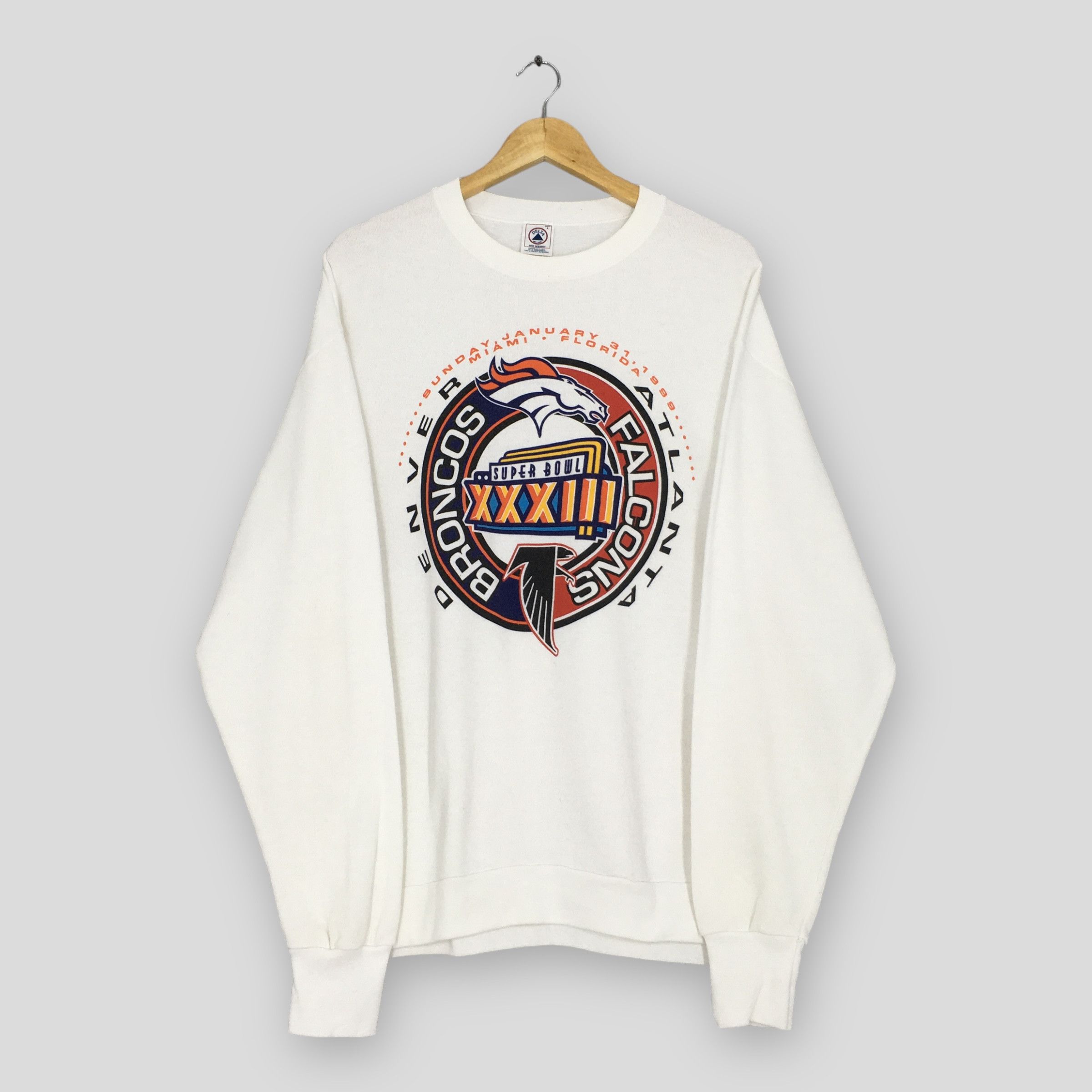Delta × NFL × Vintage Vintage 90s Super Bowl XXXIII NFL Sweatshirt Large Size US L / EU 52-54 / 3 - 1 Thumbnail