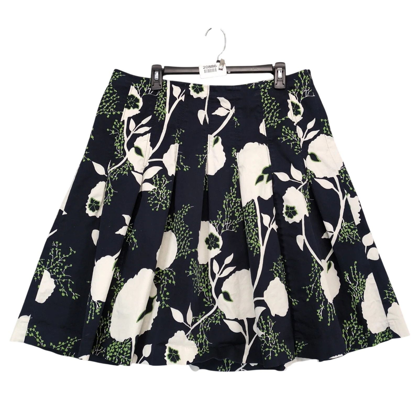 Other Talbots Navy Floral Print A-Line Skirt 16 Petite Knee-Length Size 38" / US 16 / IT 52 - 1 Thumbnail