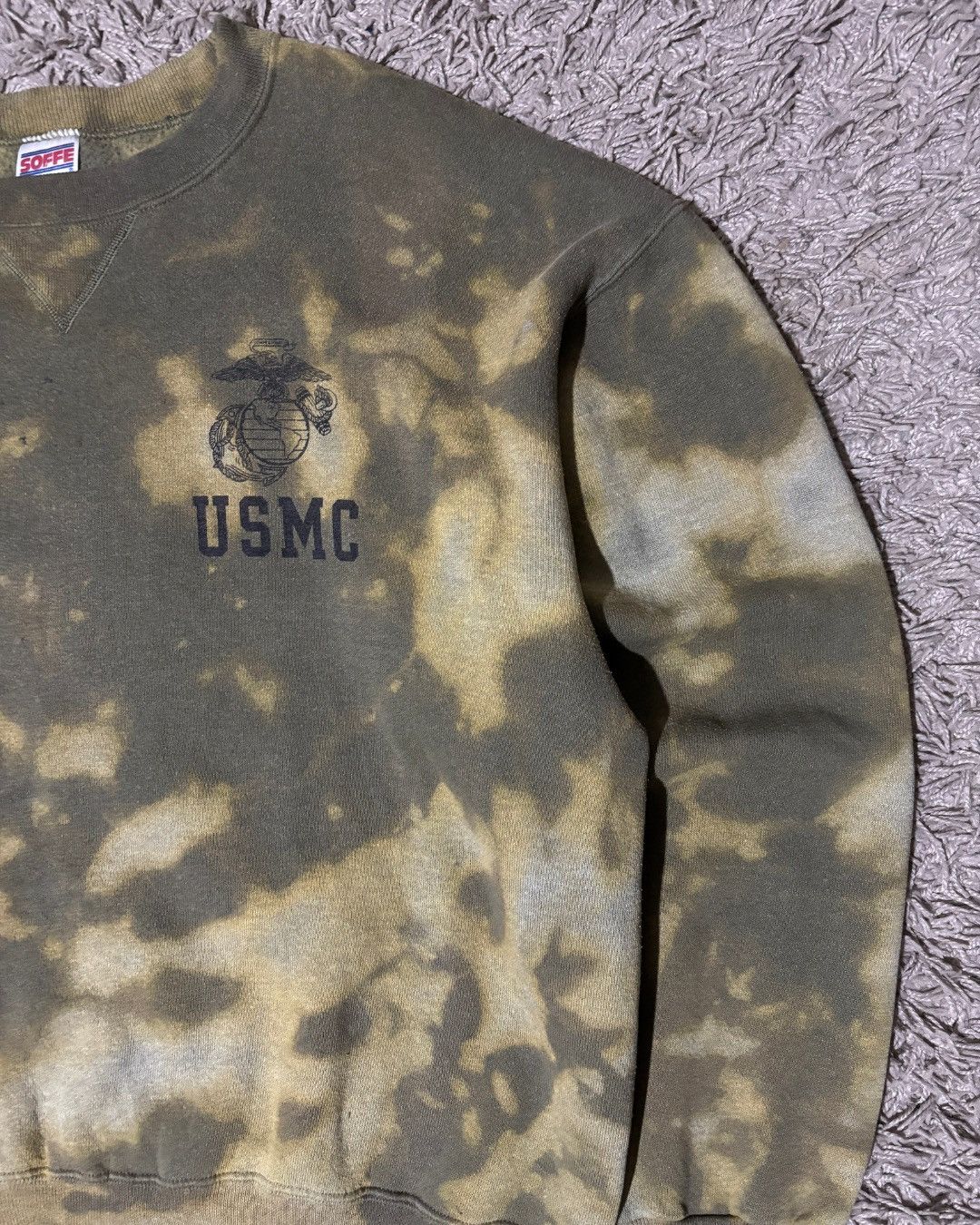 Soffe 1990’s Soffe USMC Army “Military Green” Tie-dye Sweatshirt Size US L / EU 52-54 / 3 - 2 Thumbnail
