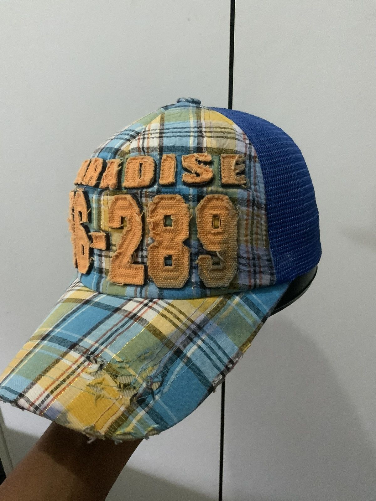 Japanese Brand Paradise 56-289 Distressed Trucker Hat Cap Size ONE SIZE - 6 Thumbnail