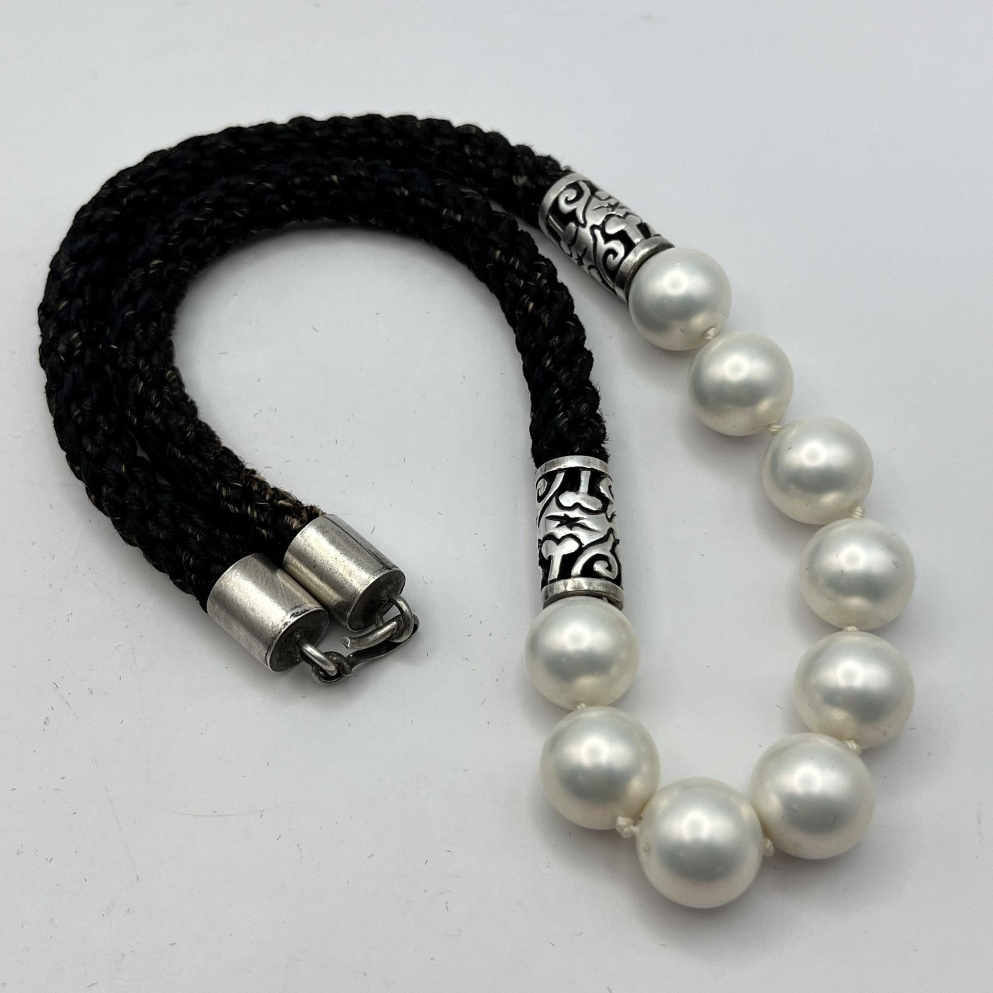 Vintage Vintage Jewelry Necklace Lace Sterling Silver 925 Pearls Size ONE SIZE - 7 Thumbnail