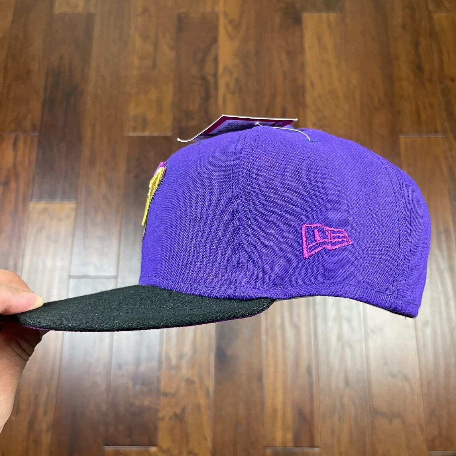 New Era Arizona Diamondbacks New Era Purple Black Hat Cap size 7 5/8 Size ONE SIZE - 3 Thumbnail