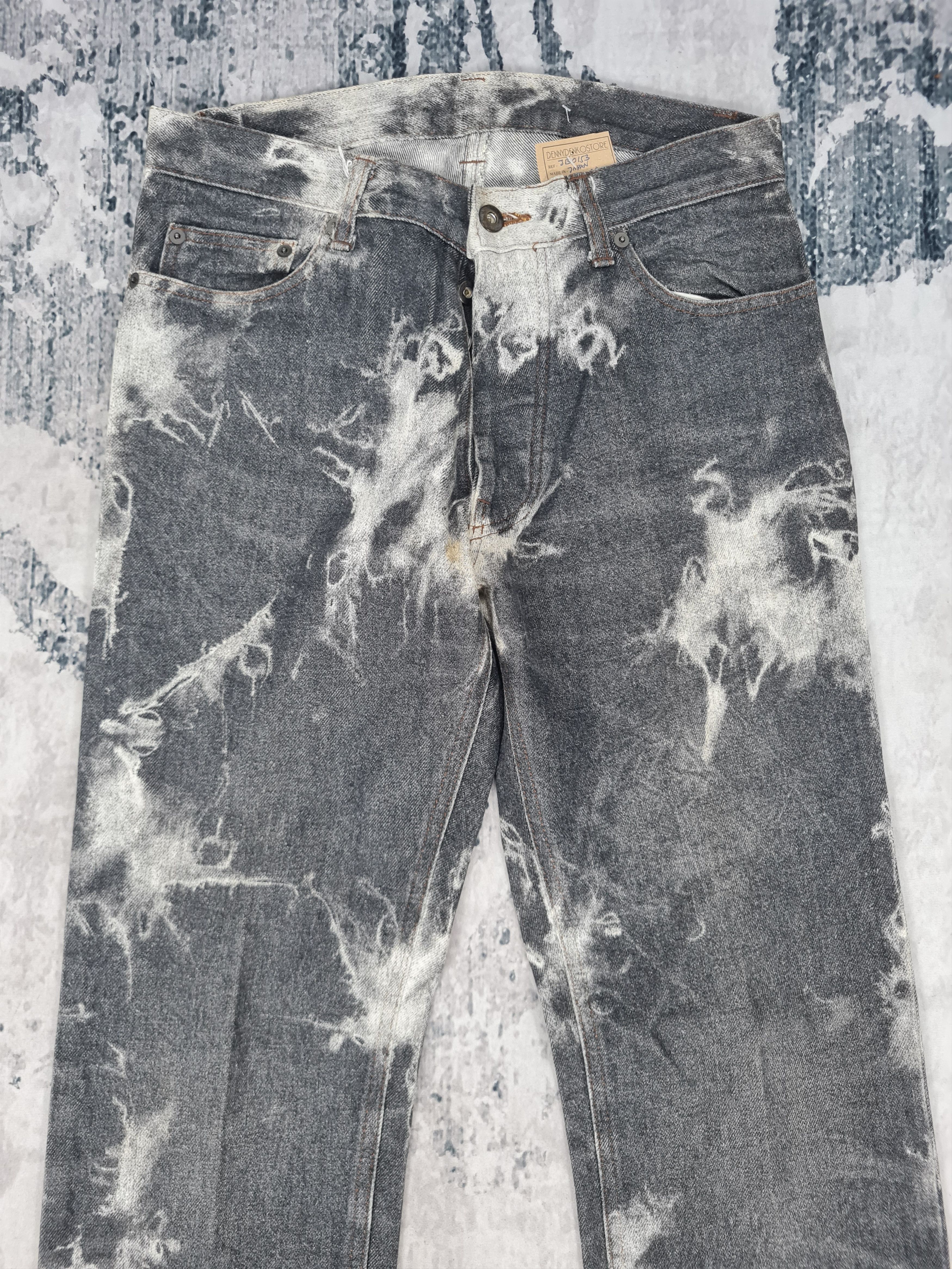 Japanese Brand FREAK ANSER HOMME Bleach Design Jeans Size 30x34 JB0153 Size US 30 / EU 46 - 3 Thumbnail
