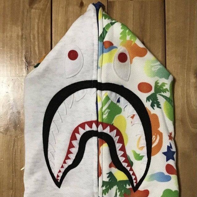 Bape Tropical BAPE camo Shark full zip hoodie a bathing ape Size S / US 4 / IT 40 - 2 Thumbnail