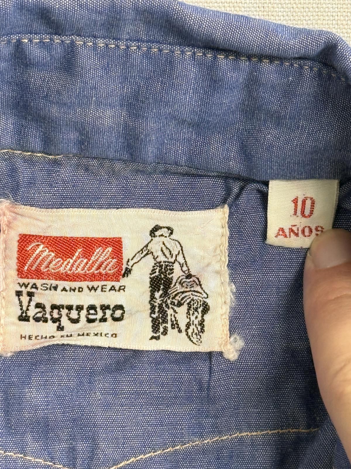 Other Kids Denim Pearl Snap Long Sleeve Medalla Vaquero 10 Years Size US XXS / EU 40 - 3 Thumbnail