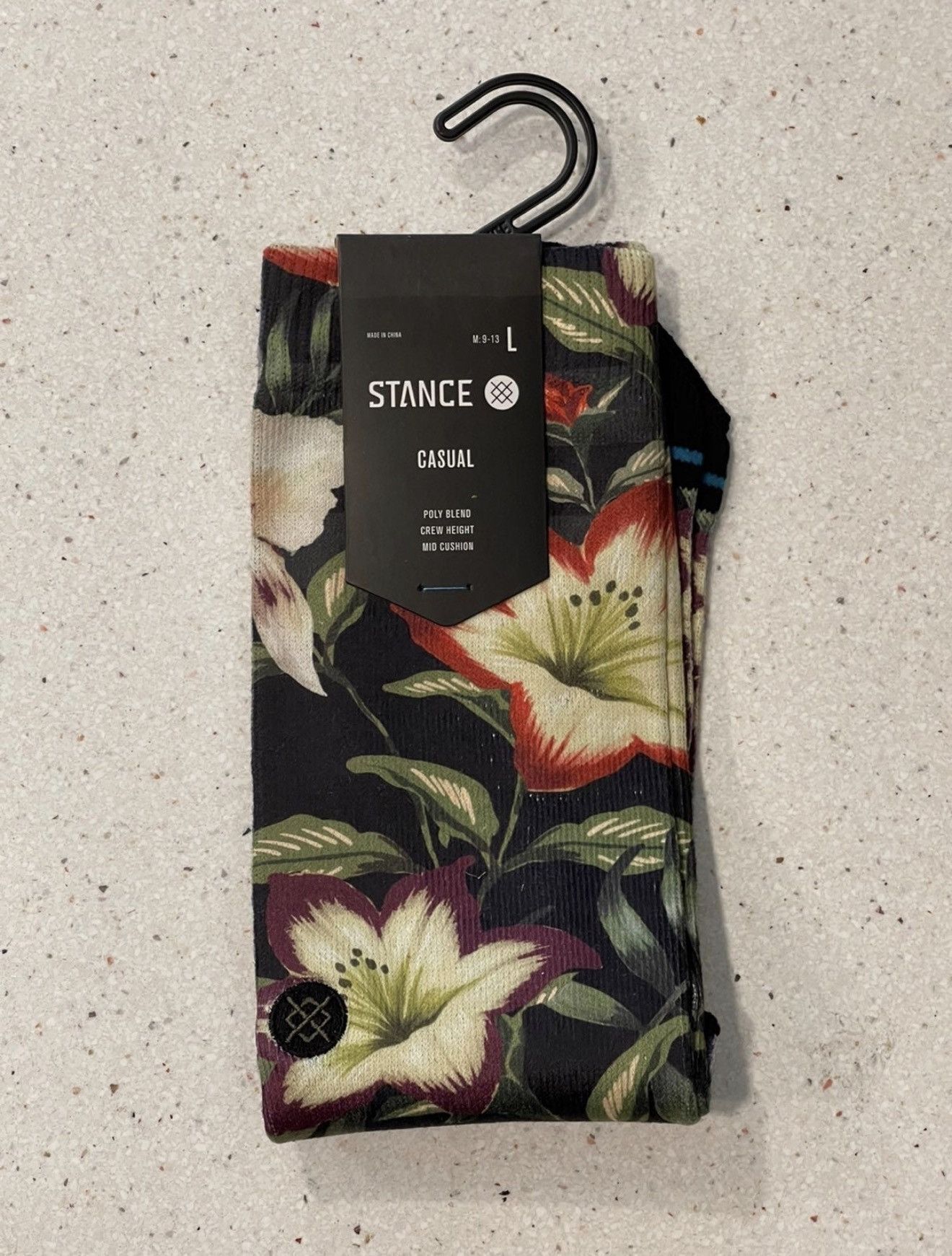 Stance Socks Stance Variegate Black Casual Crew Socks Size L Large New Size ONE SIZE - 3 Thumbnail
