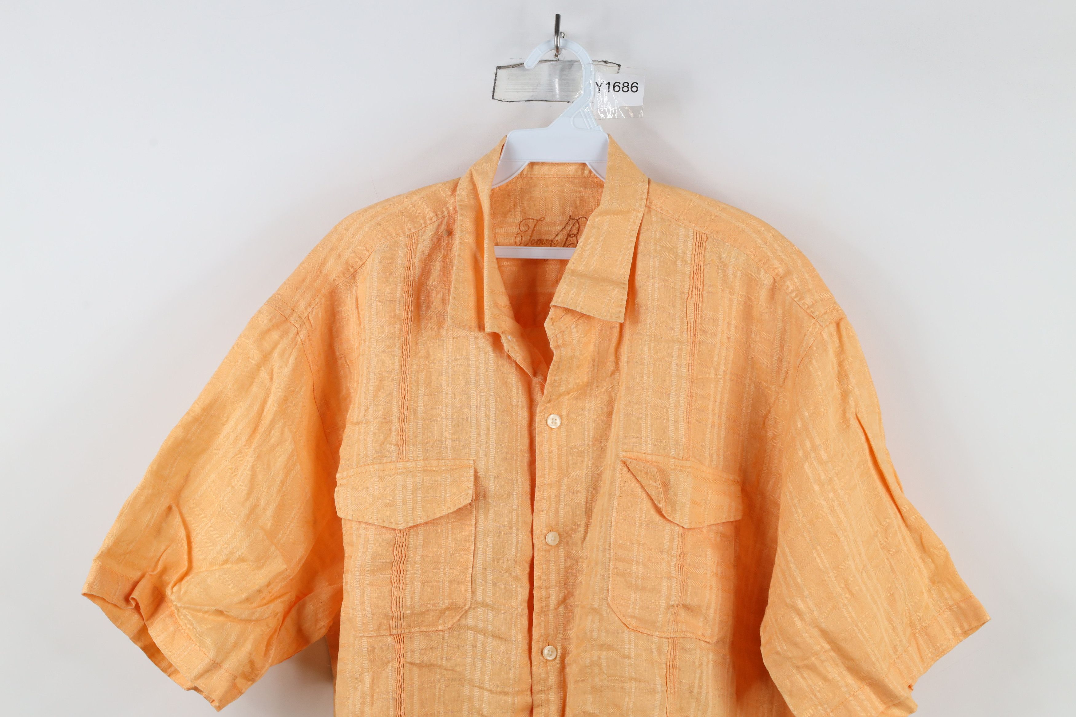 Tommy Bahama × Vintage Tommy Bahama Linen Short Sleeve Collared Board Button Shirt Size US XL / EU 56 / 4 - 2 Thumbnail