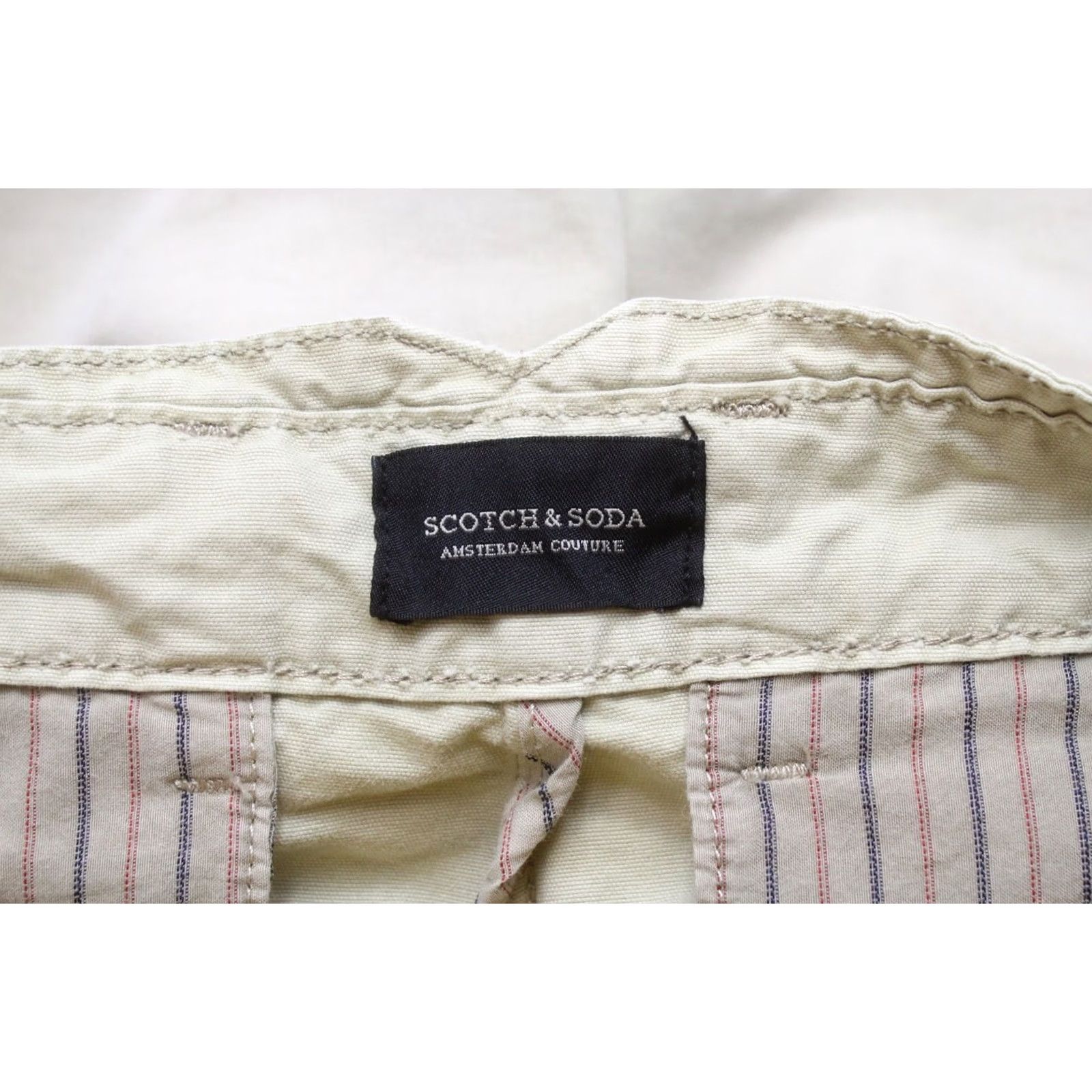 Scotch & Soda SCOTCH & SODA Shorts Men's W29 Chino Ripped Zip Fly Light Green Casual Shorts Size US 29 - 7 Thumbnail