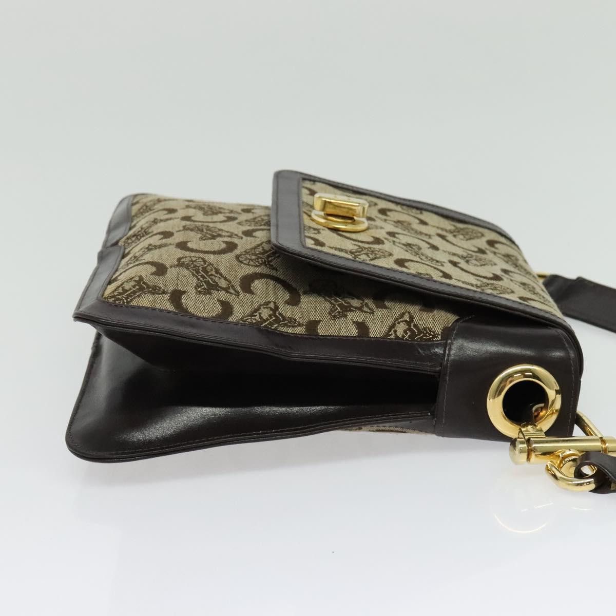 Celine CELINE C Sulky Shoulder Bag Canvas Beige Gold Size ONE SIZE - 5 Thumbnail
