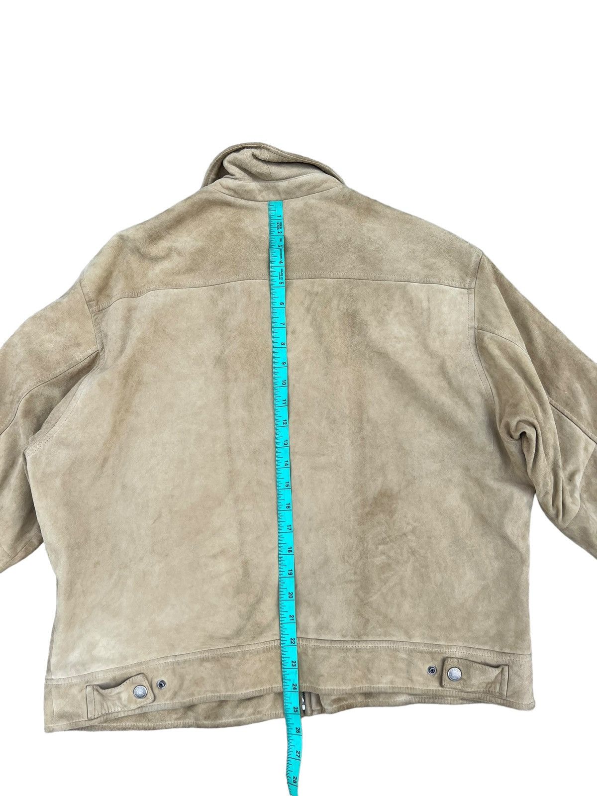DKNY RARE! Vintage 90s DKNY Patina Suede Leather Jacket Size US XL / EU 56 / 4 - 5 Thumbnail